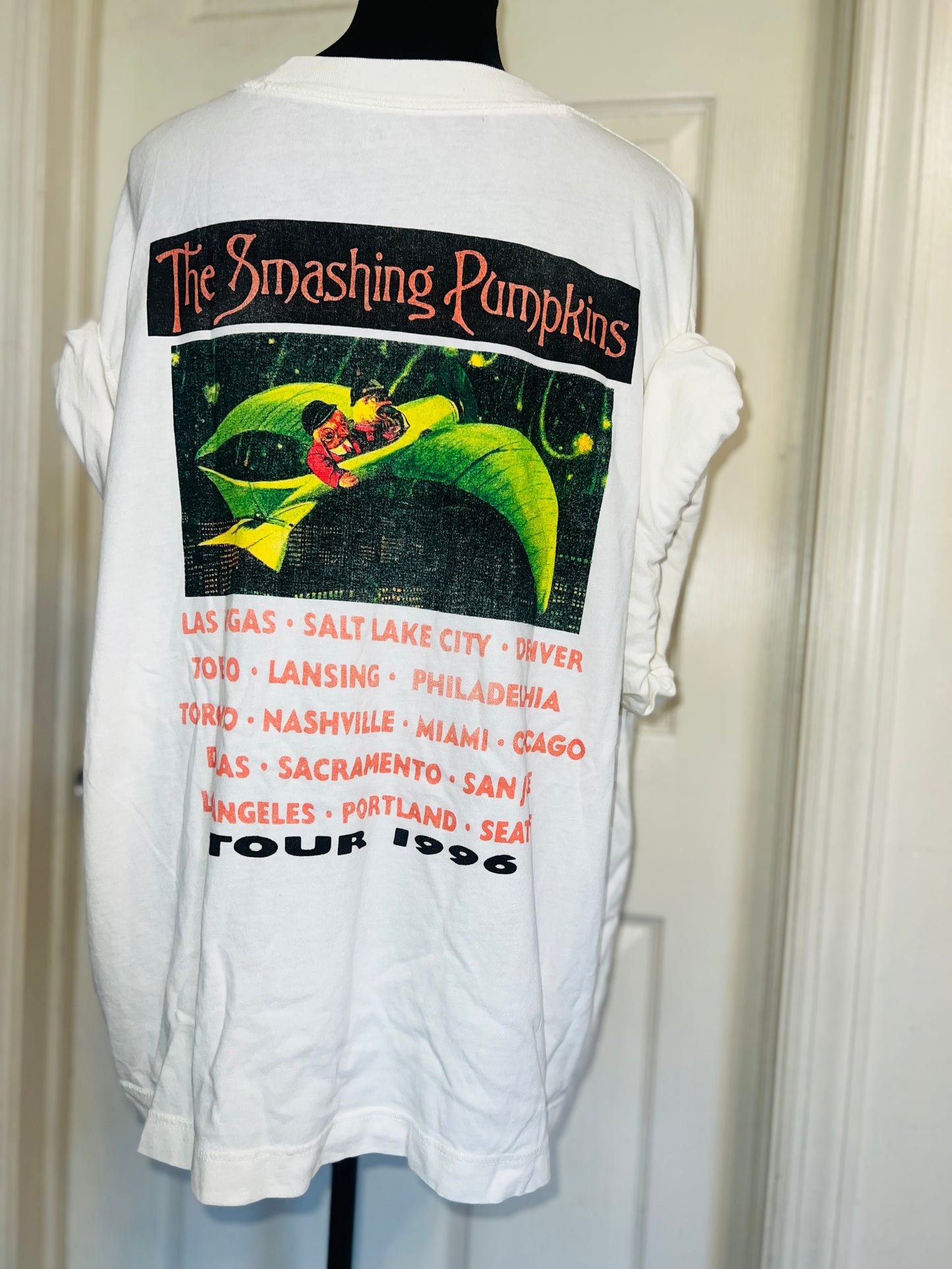 The Smashing Pumpkins Double Sided Oversized Distressed Tee