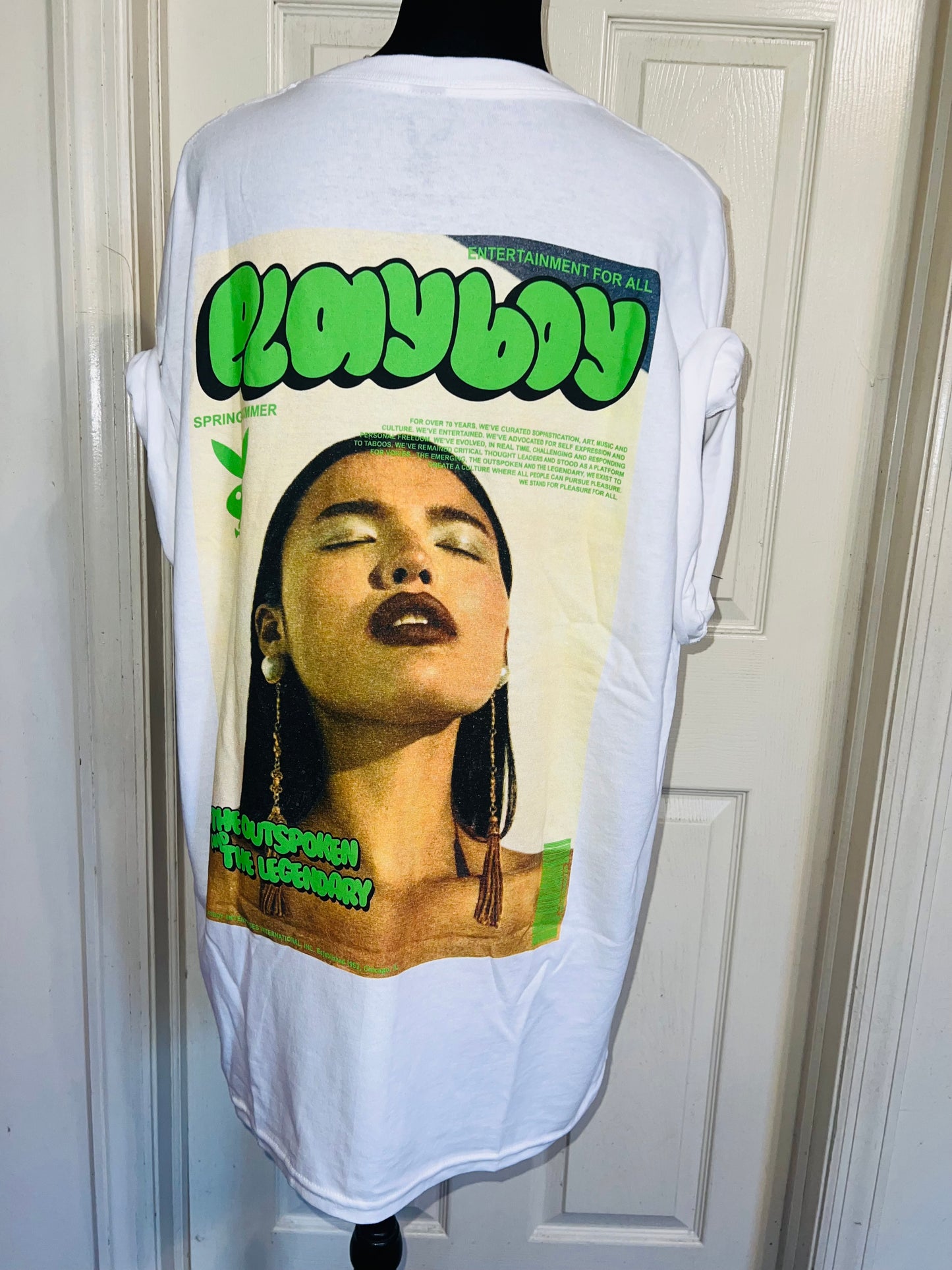 Playboy Double Sided Oversized Distressed Tee