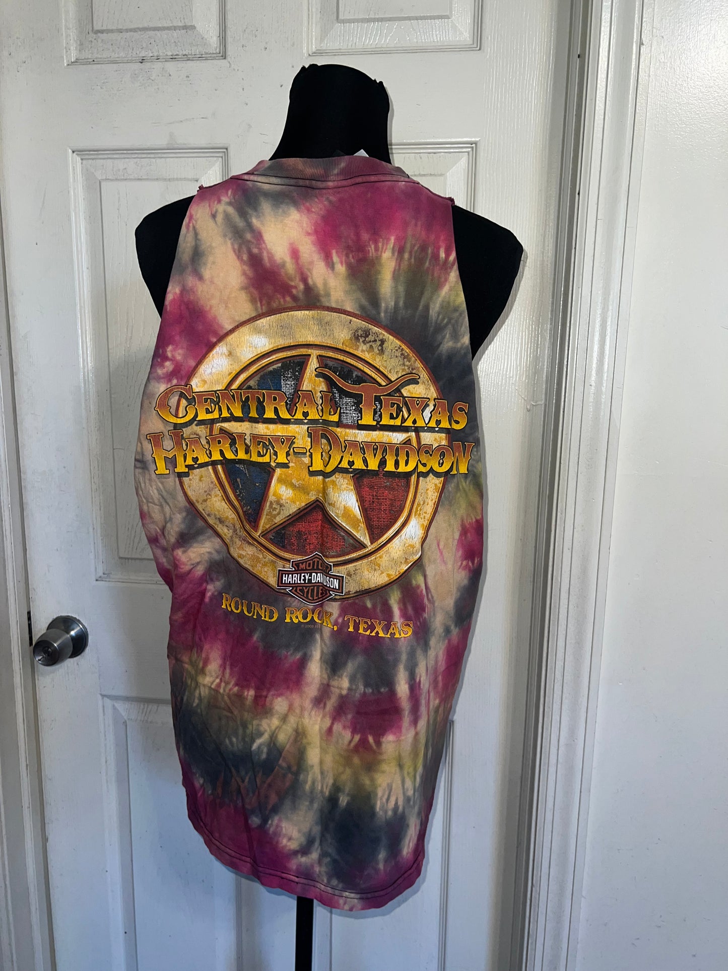 Harley Davidson Double Sided Oversized Distressed Tank