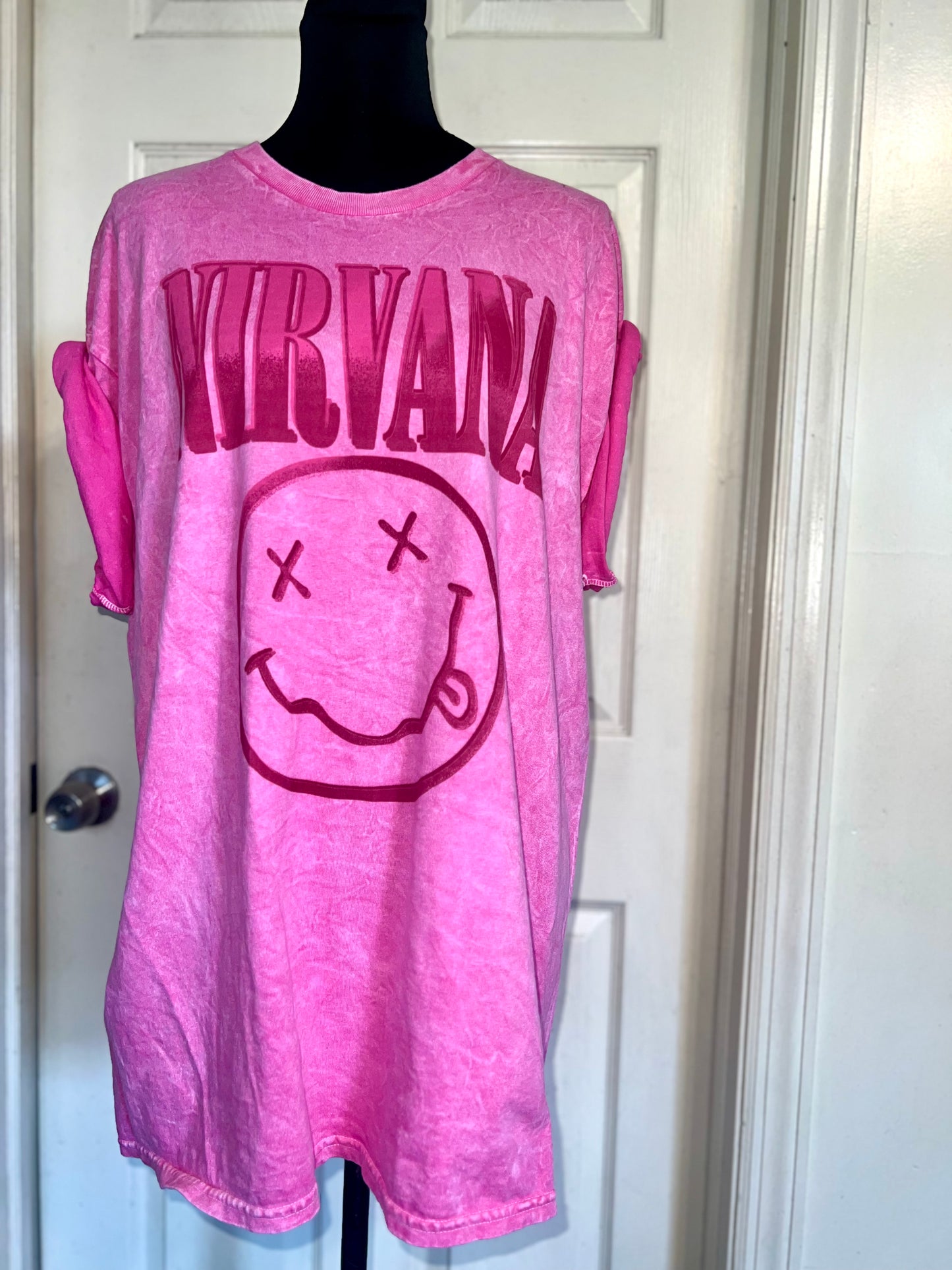 Nirvana Oversized Distressed Tee