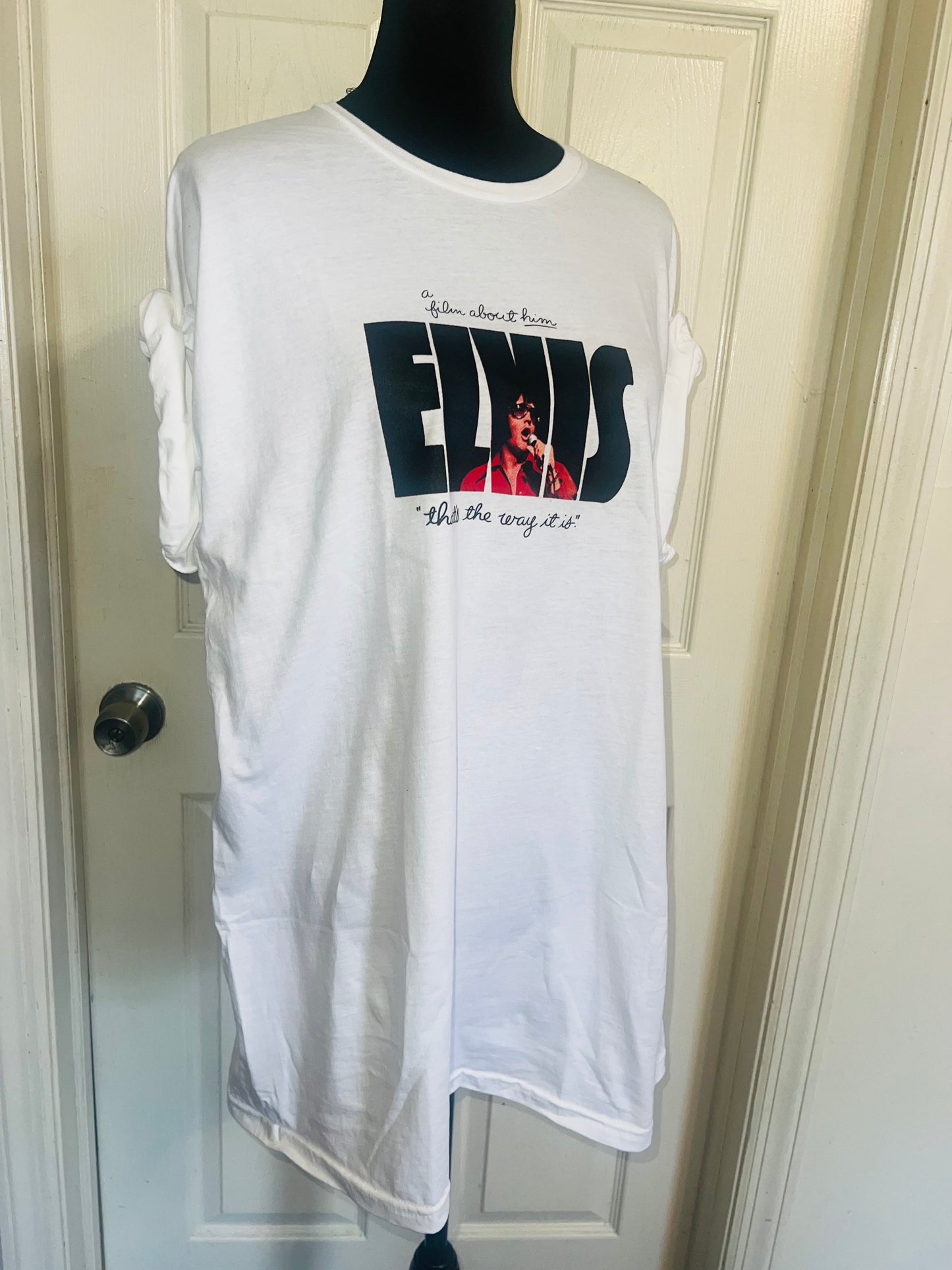 Elvis Double Sided Oversized Distressed Tee