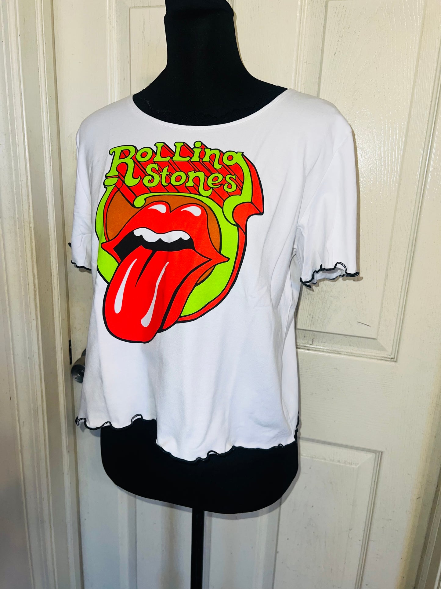 The Rolling Stones Distressed Baby Tee