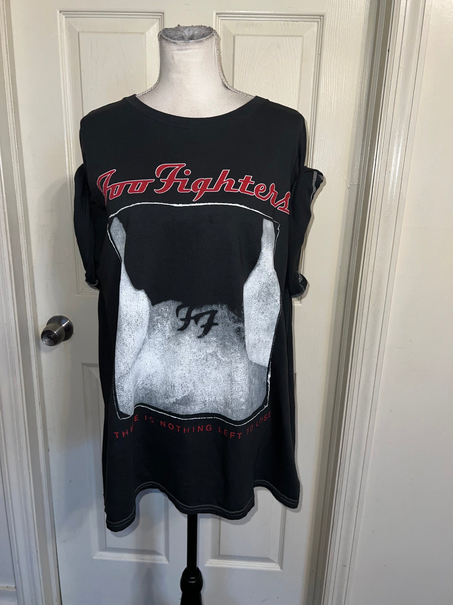 Foo Fighters Double Sided Oversized Distressed Tee