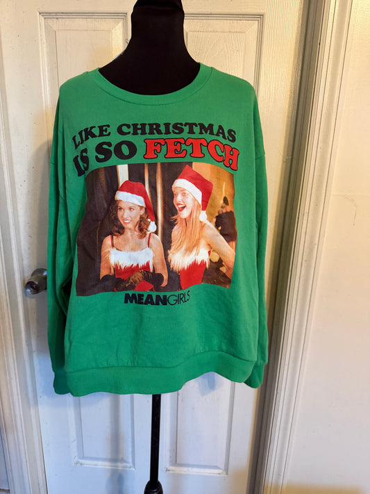 Mean Girls Holiday Oversized Distressed Sweatshirt