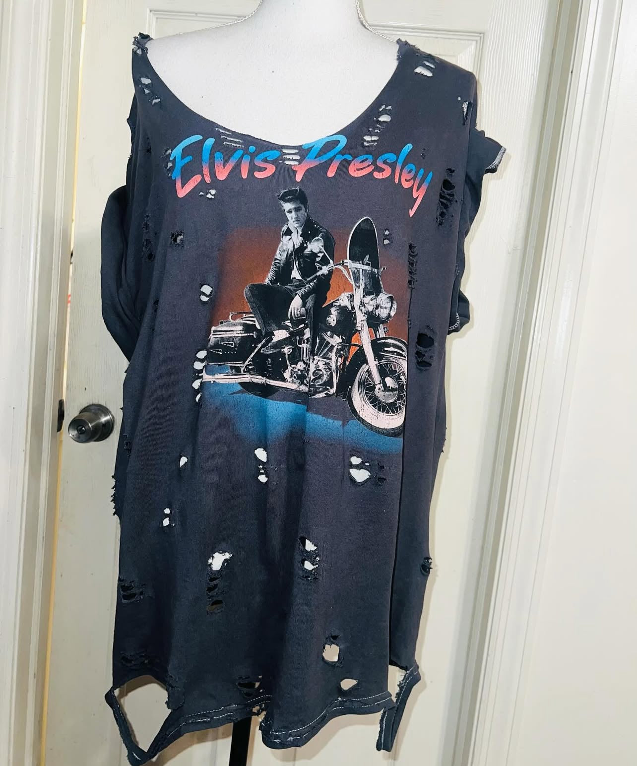 Elvis Oversized Distressed Tee