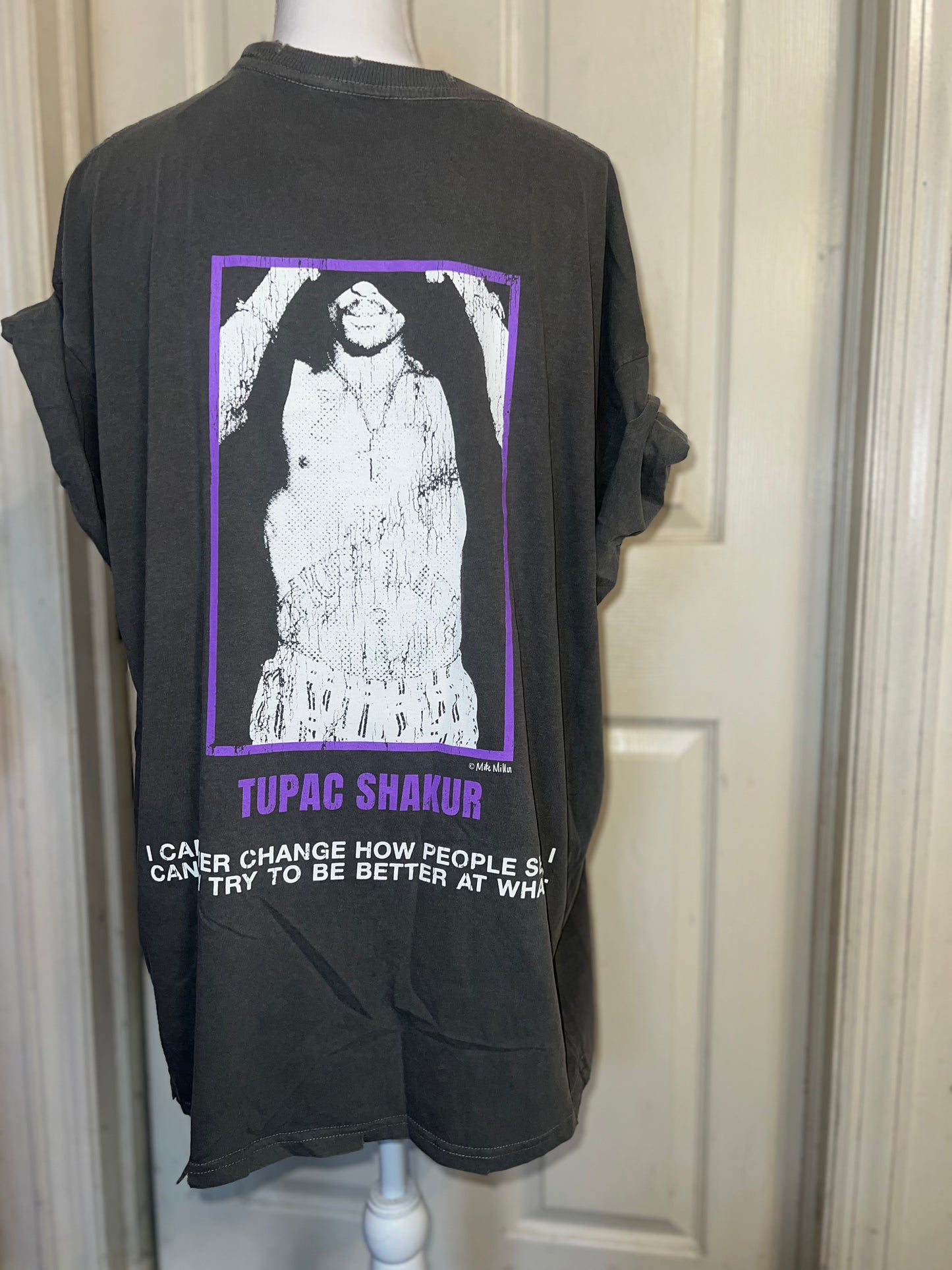 Tupac Shakur Double Sided Oversized Distressed Tee
