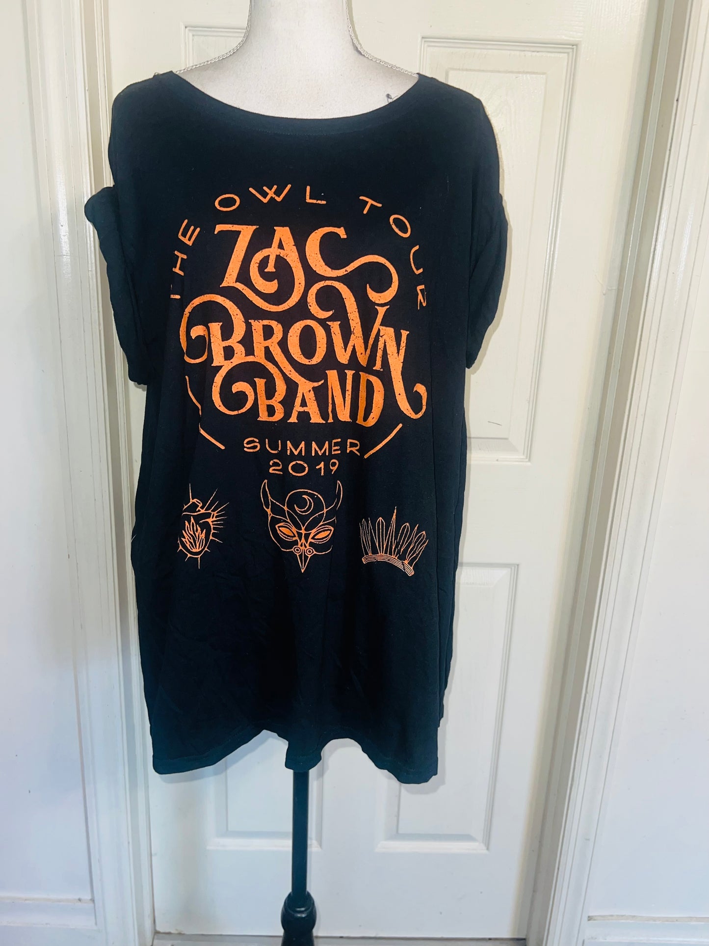 Zac Brown Band Double Sides Oversized Distressed Tee