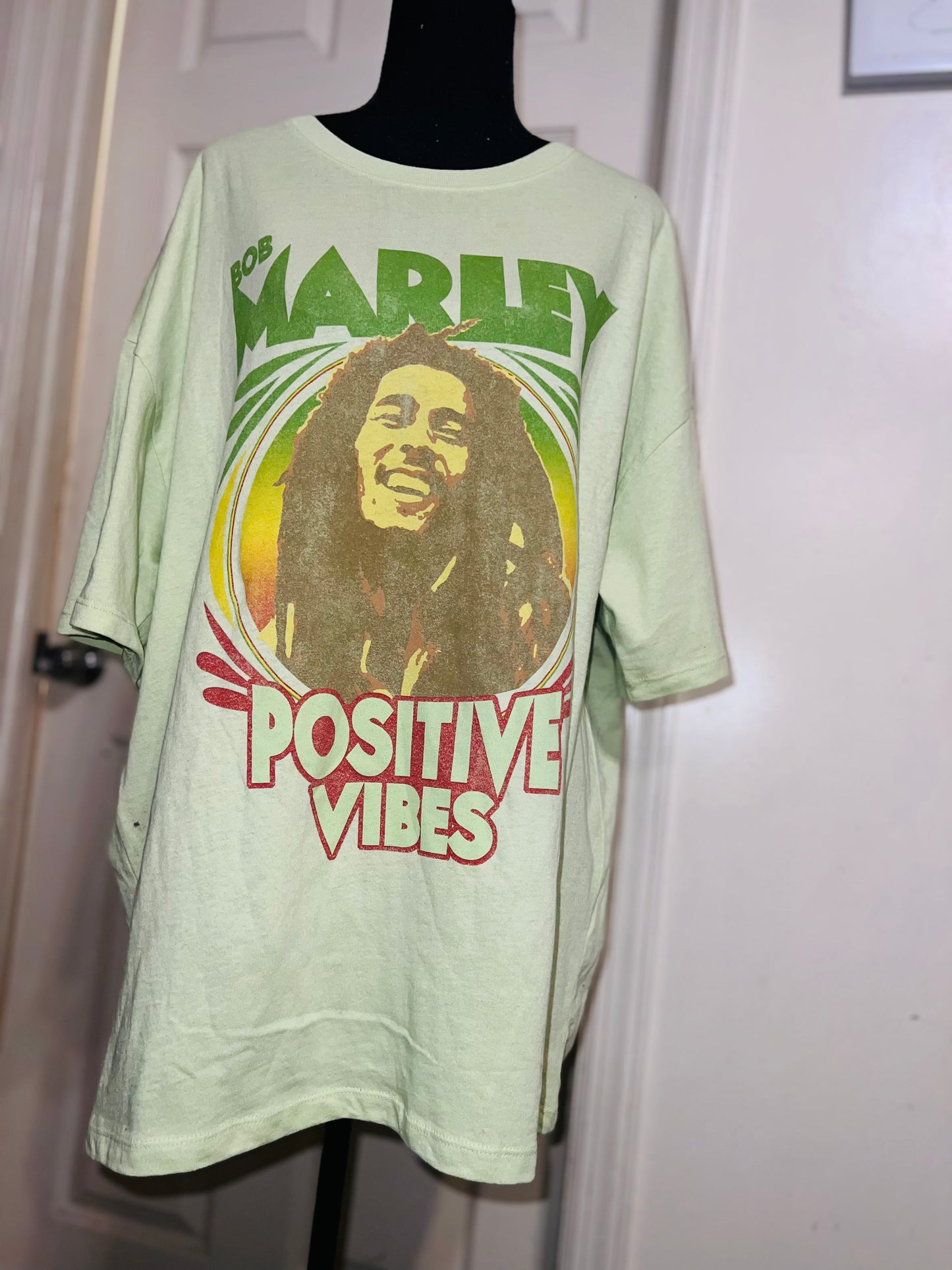 Bob Marley Oversized Distressed Tee