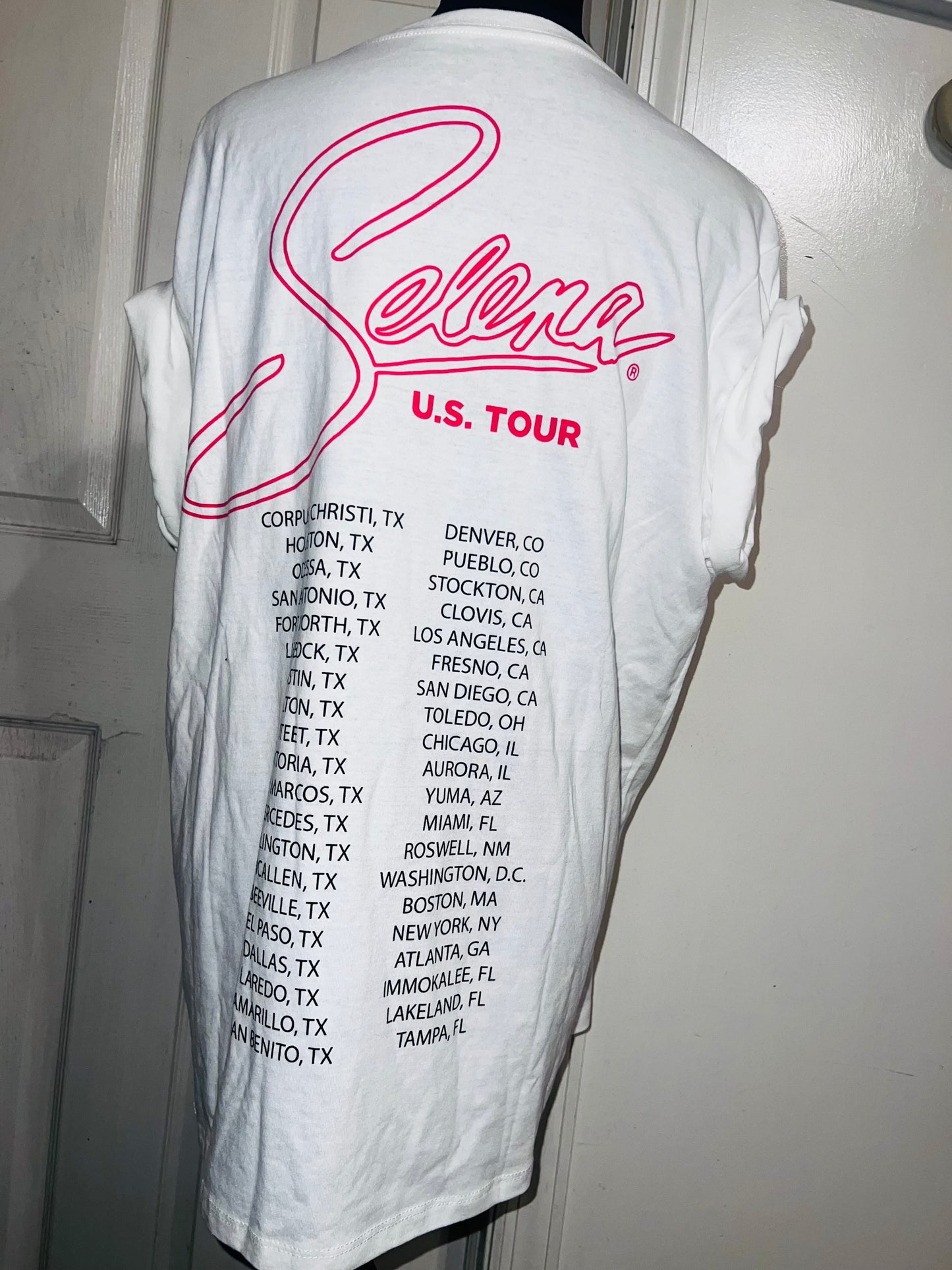 Selena Double Sided Oversized Distressed Tee