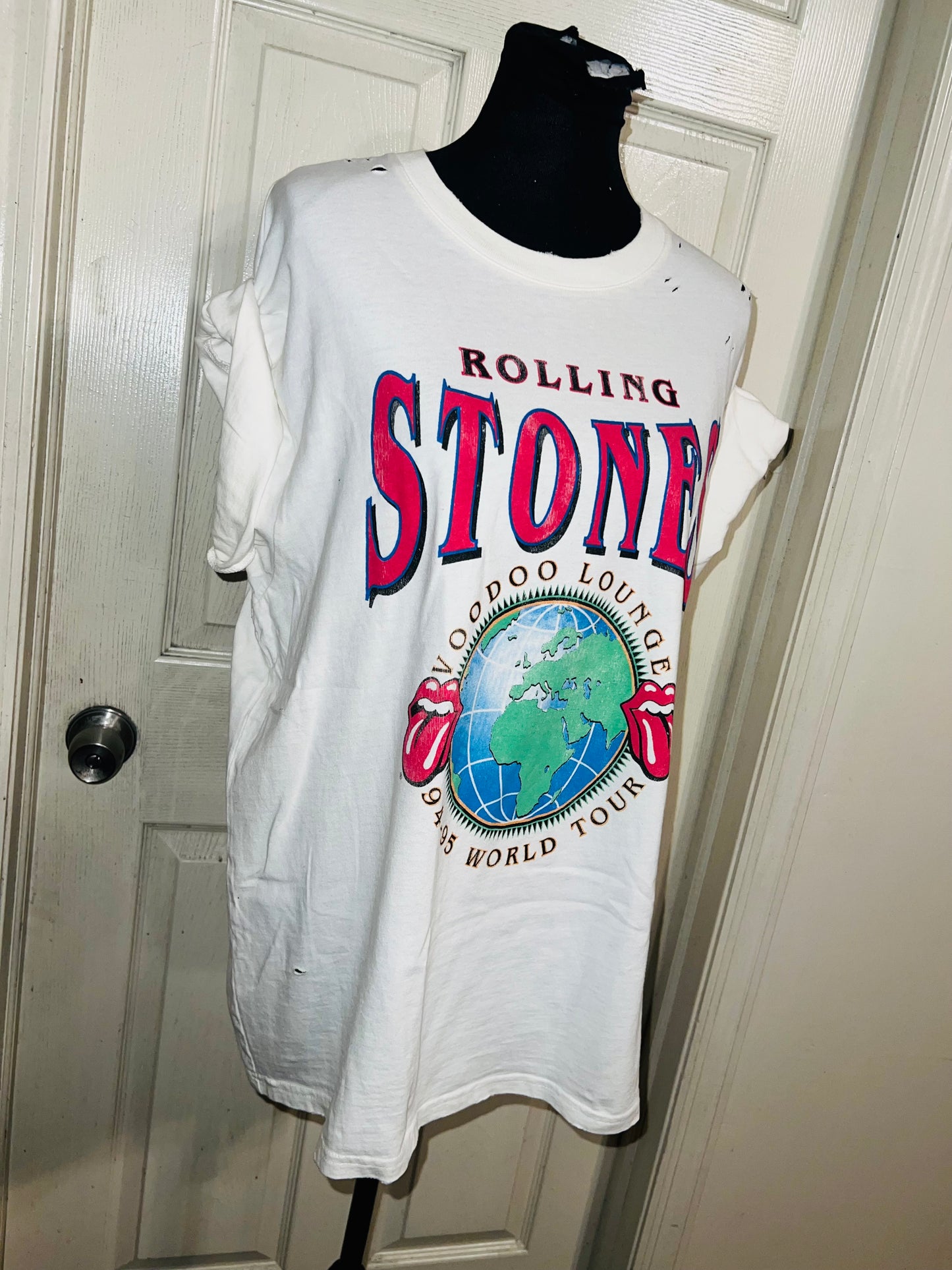The Rolling Stones Double Sided Oversized Distressed Tee
