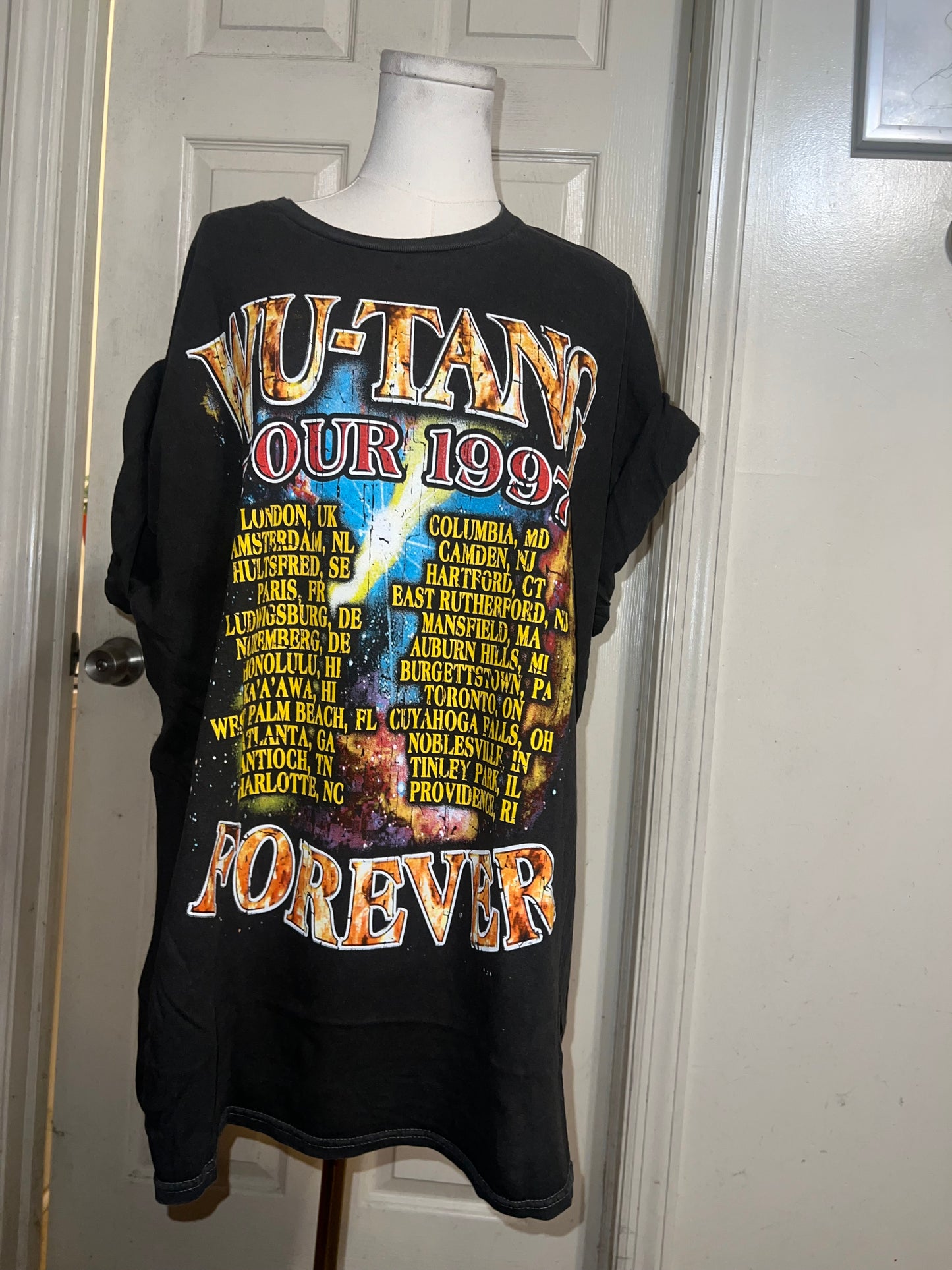 Wu-Tang Clan Tour Oversized Distressed Tee