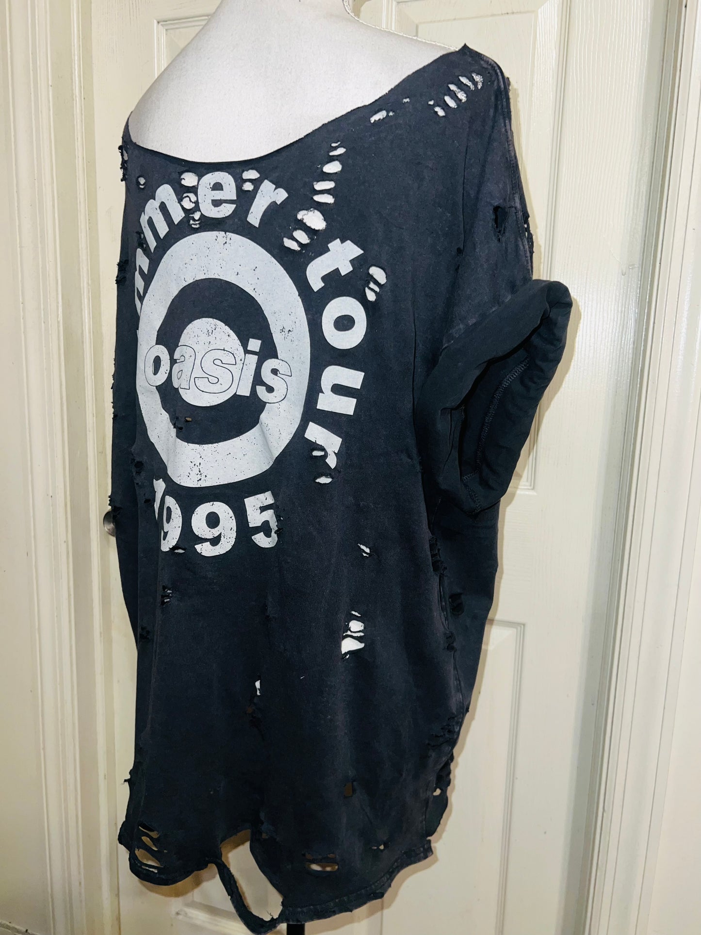 Oasis Double Sided Oversized Distressed Tee