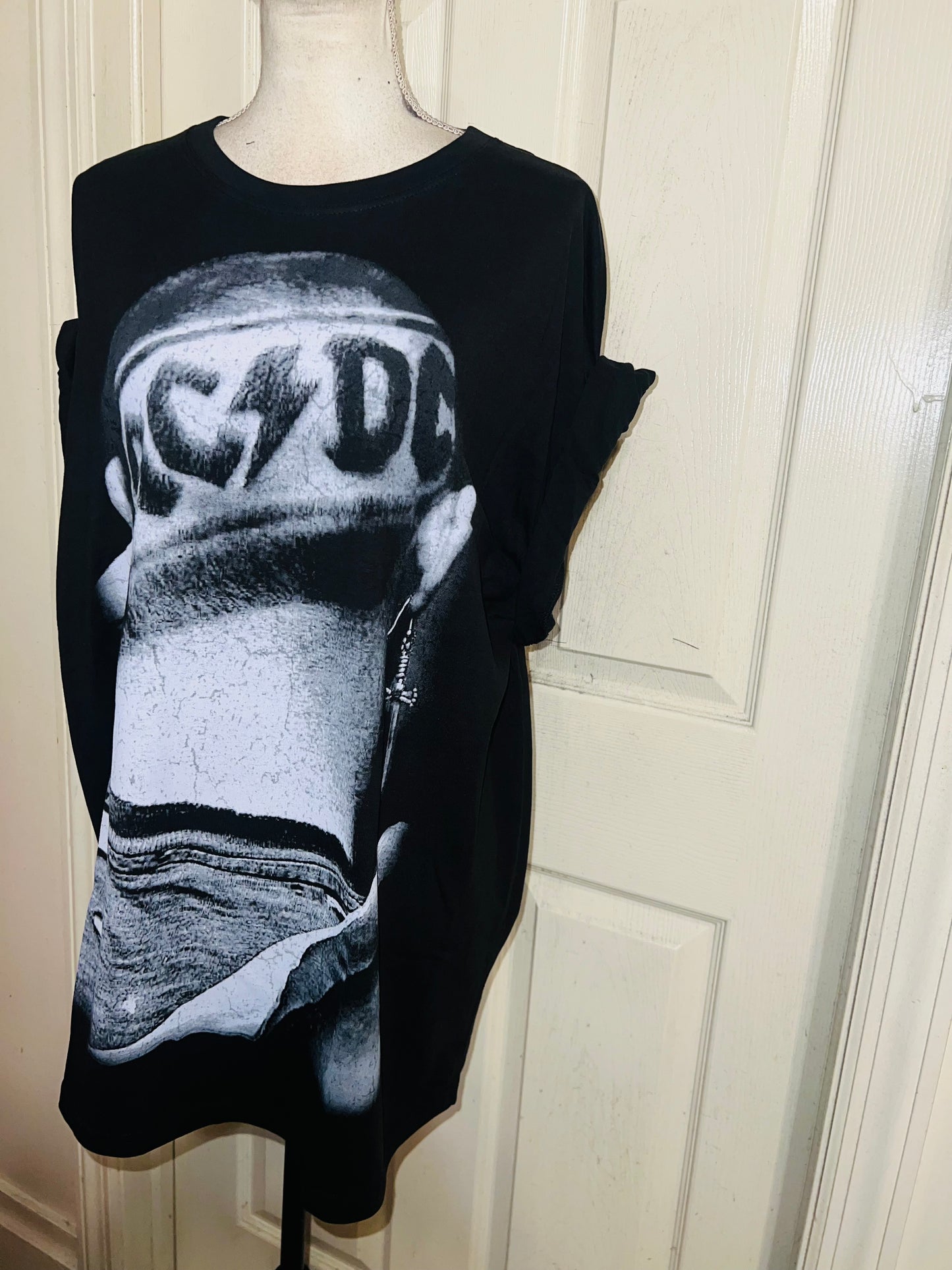 AC/DC Oversized Distressed Tee