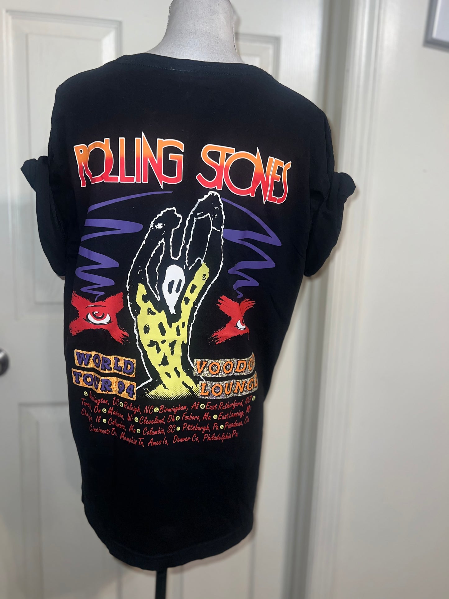 The Rolling Stones Double Sided Oversized Distressed Tee