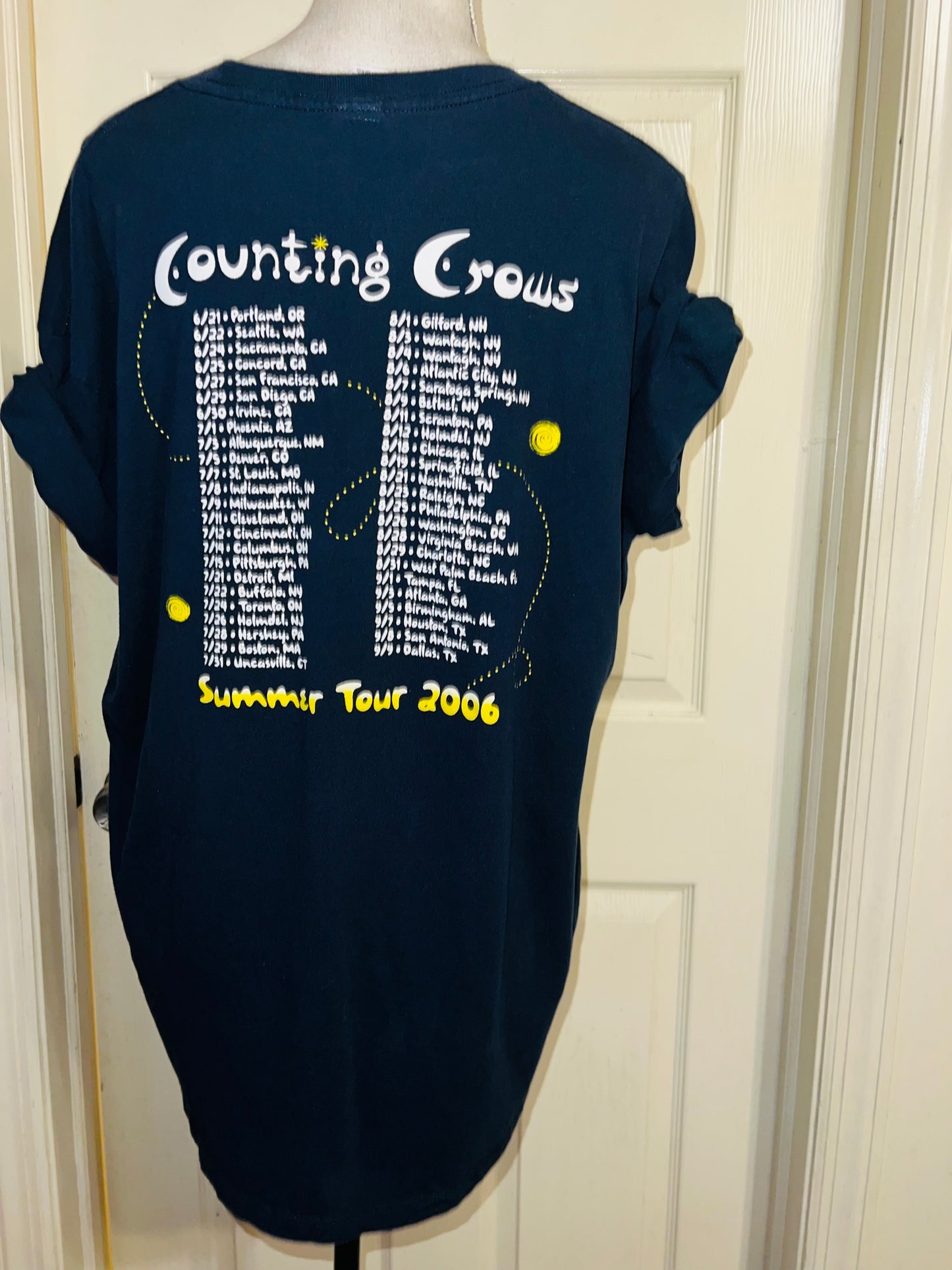Counting Crows Double Sided Oversized Distressed Tee