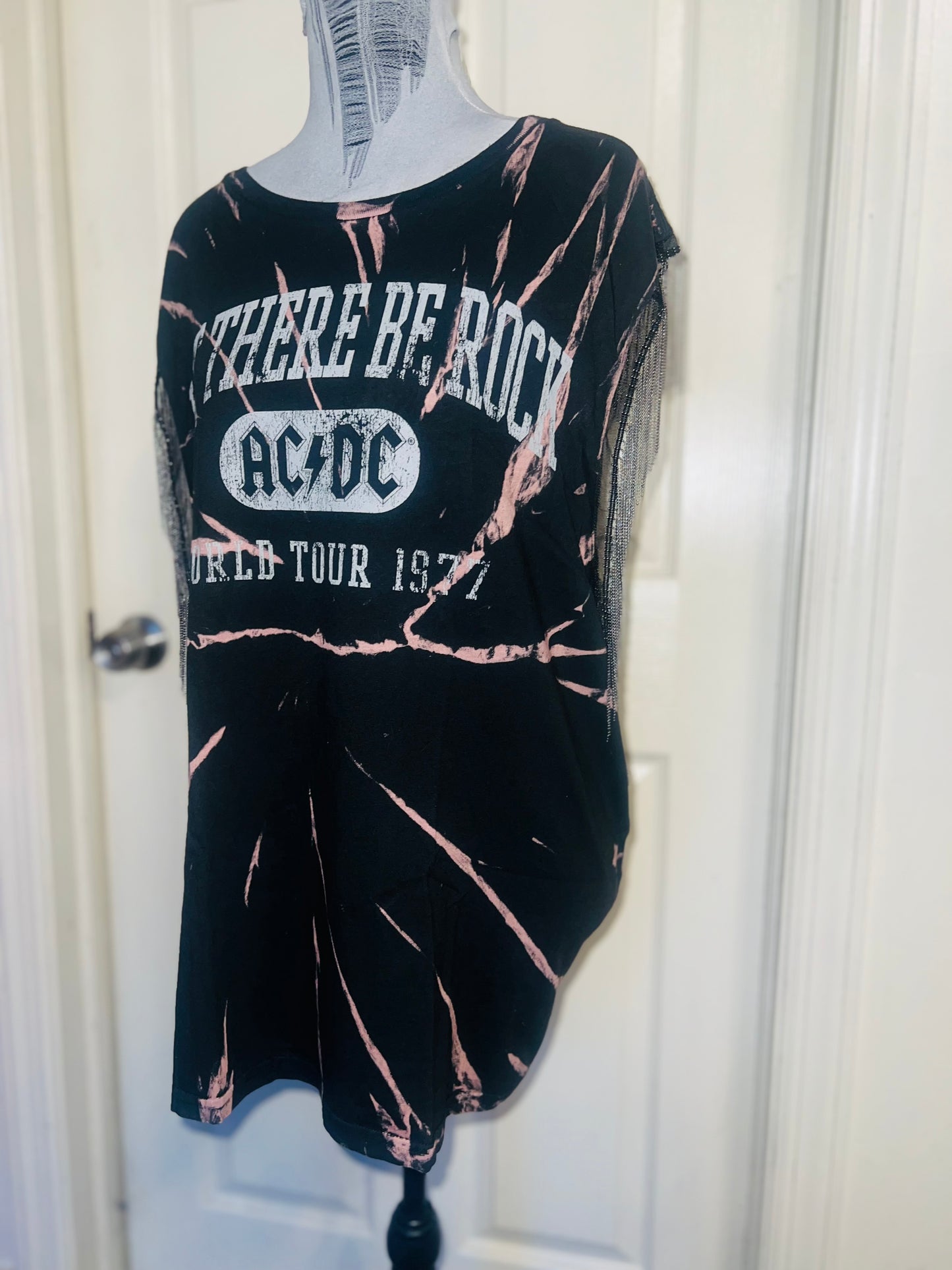 MAC/DC Double Sided Muscle Tee with Metal Fringe