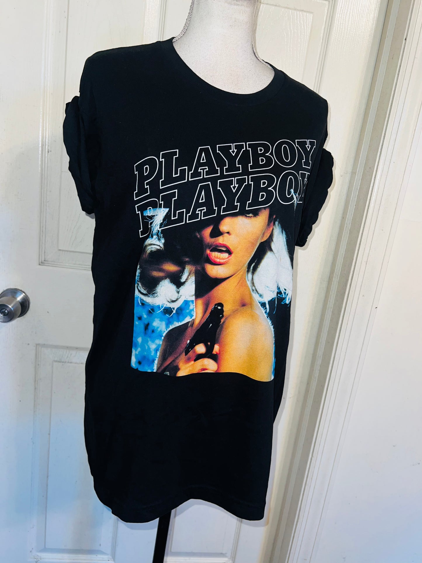 Playboy Oversized Distressed Tee