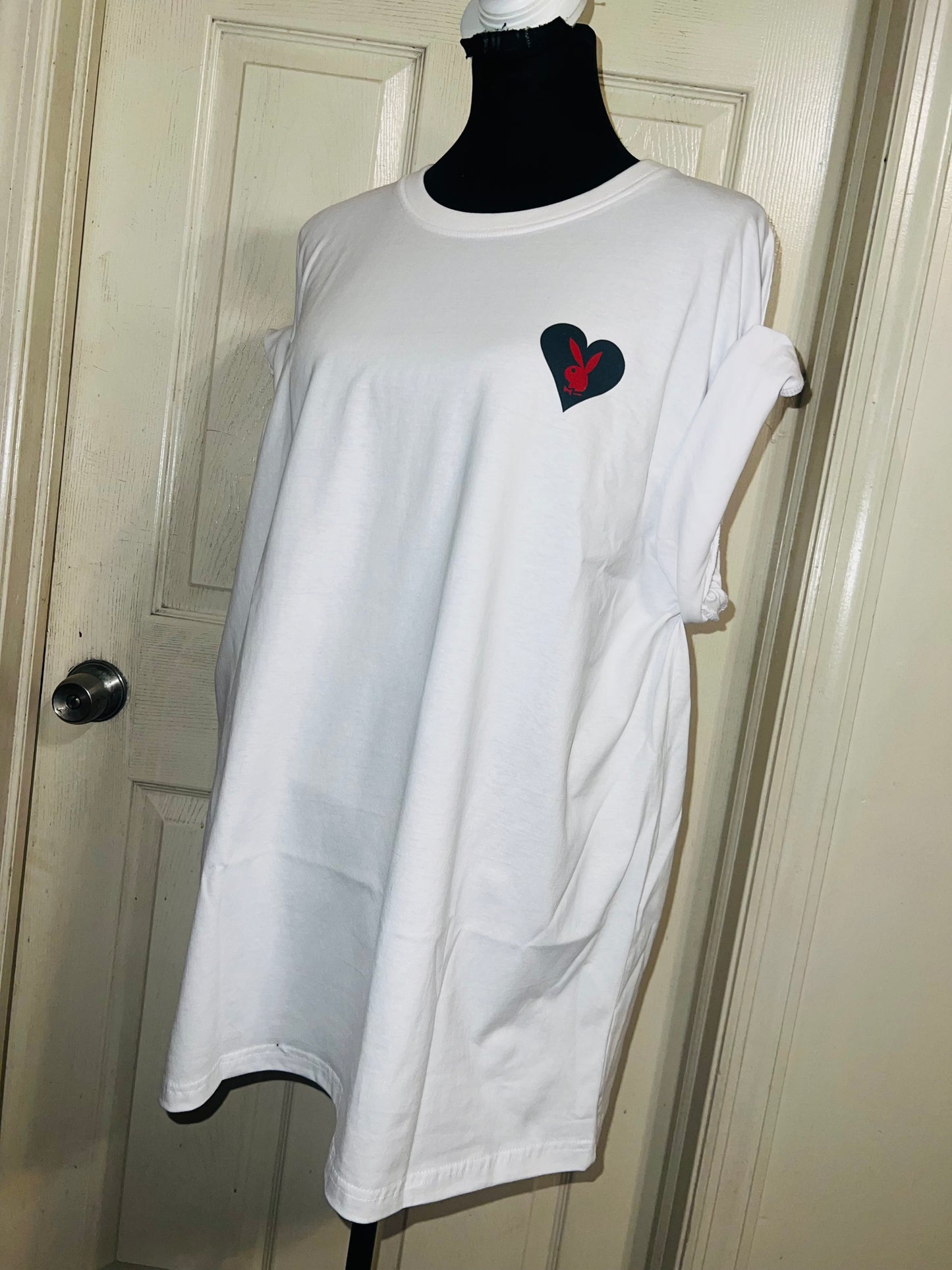Playboy Double Sided Oversized Distressed Tee