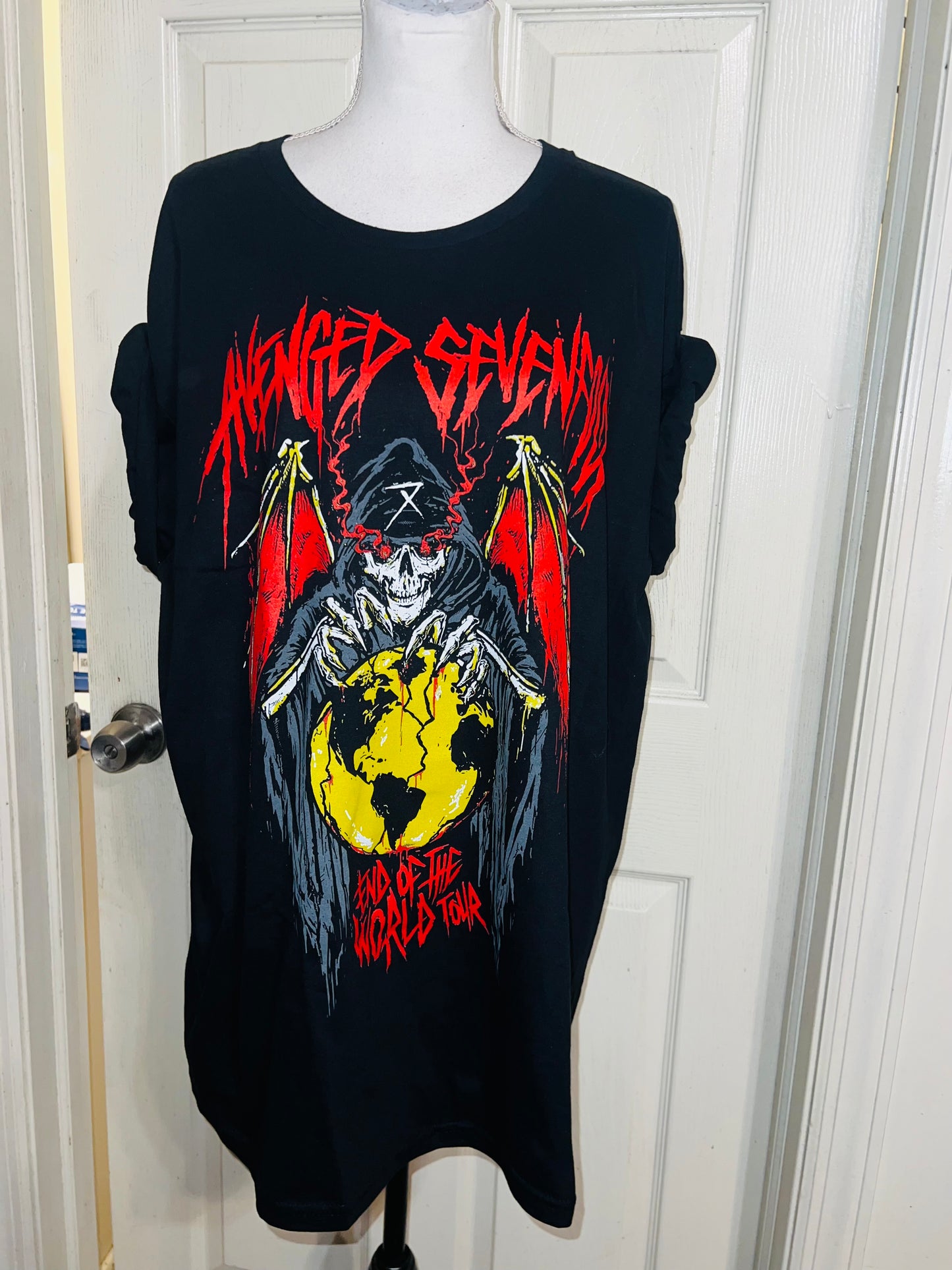 Avenged Sevenfold Oversized Distressed Tee