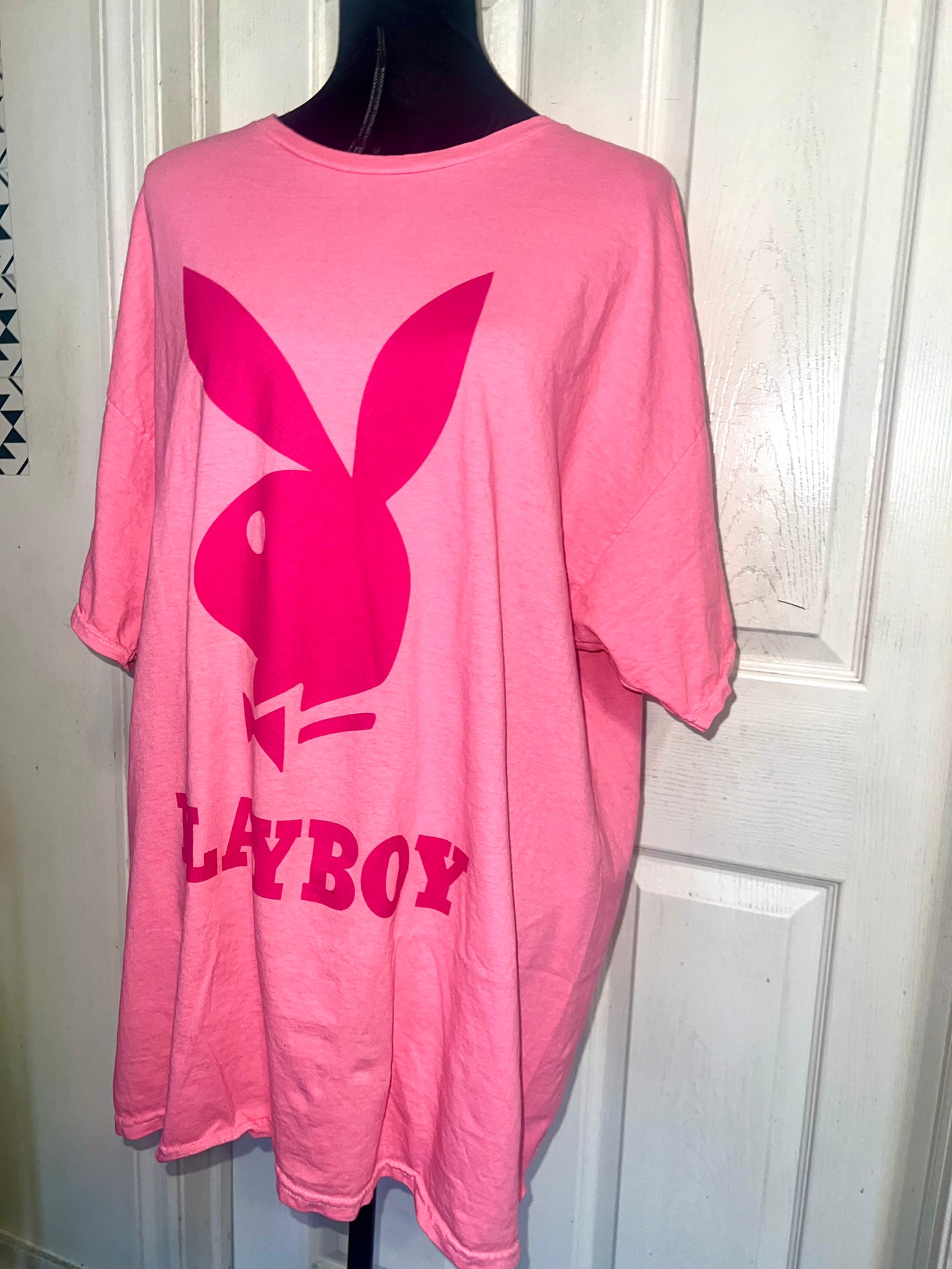 Playboy Oversized Distressed Tee