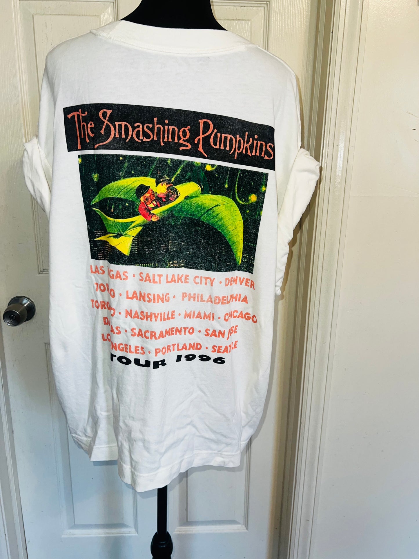 The Smashing Pumpkins Double Sided Oversized Distressed Tee