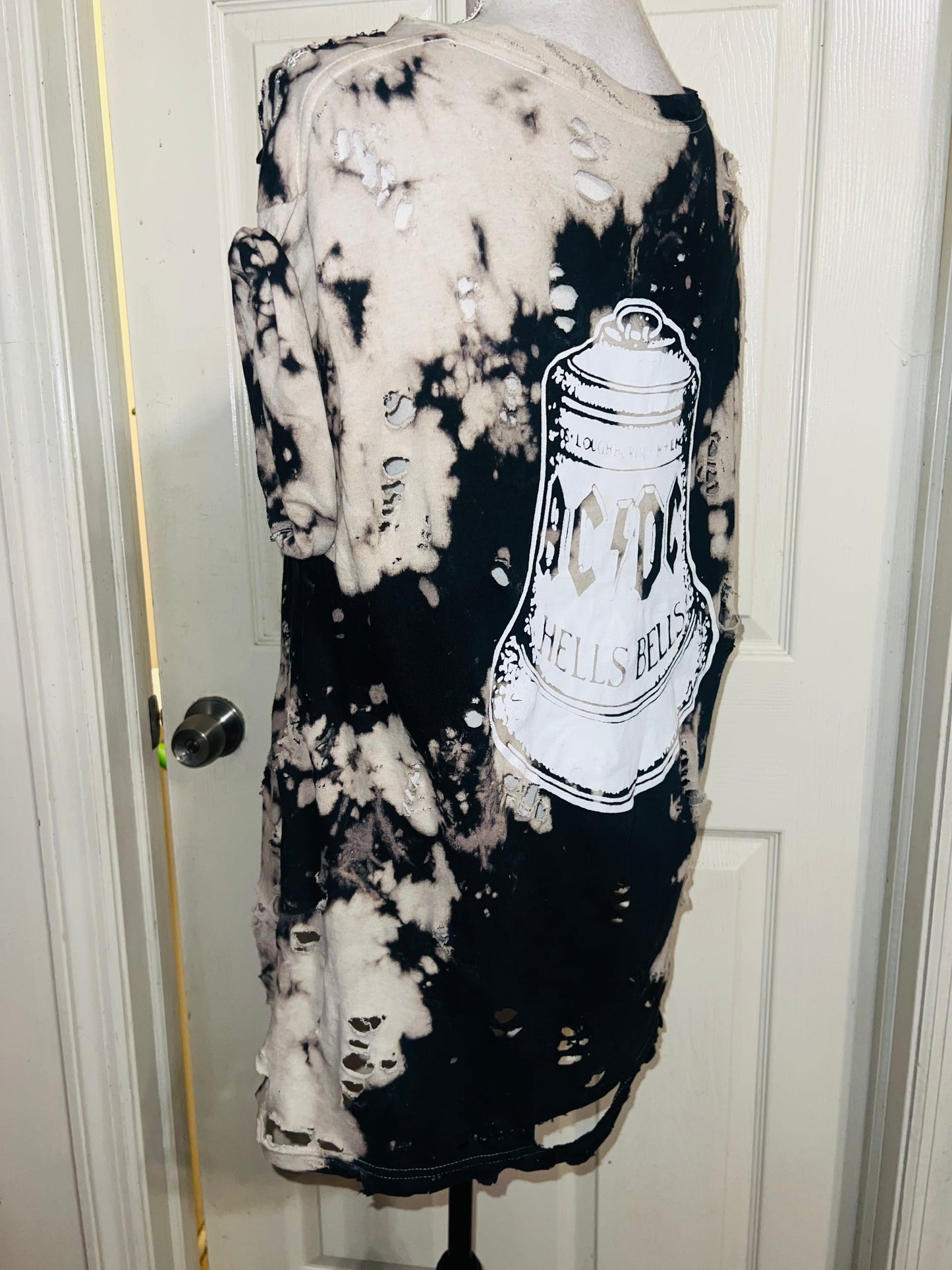 AC/DC Double Sided Oversized Distressed Tee