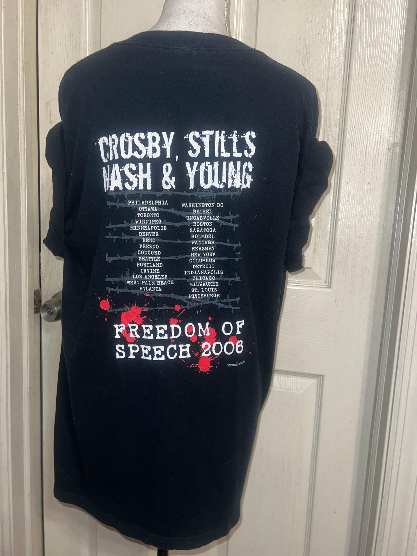 Crosby, Stills, Nash & Young Double Sided Vintage Tee