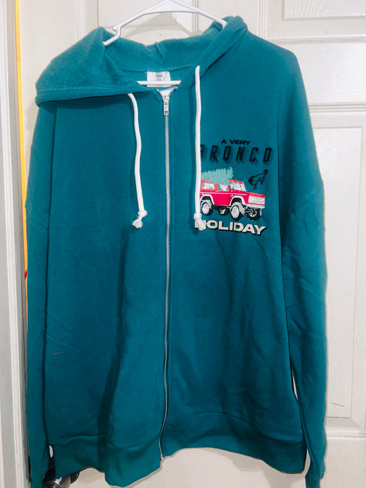 Ford Bronco Double Sided Zip Up Sweatshirt