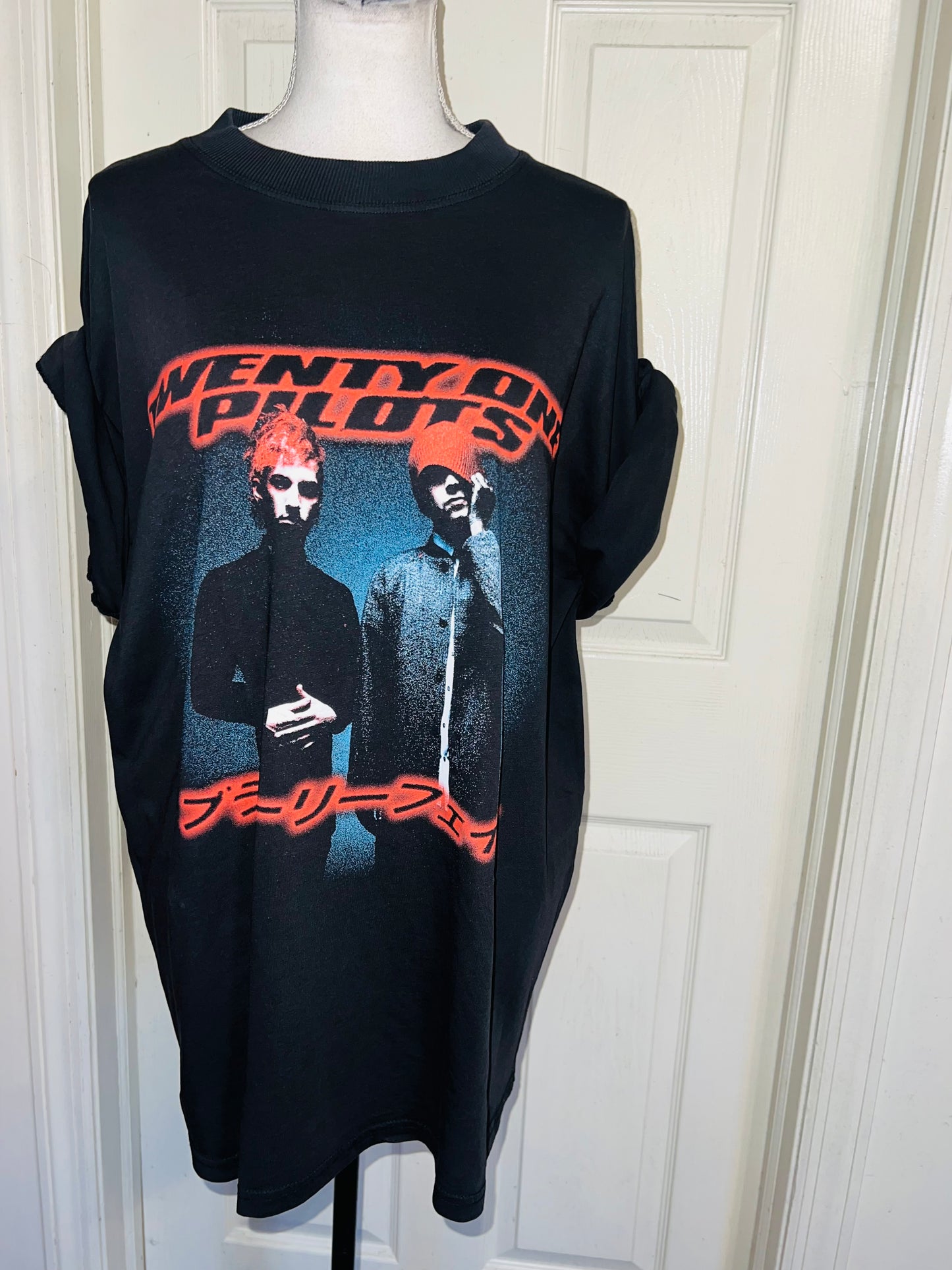 Twenty One Pilots Oversized Distressed Tee