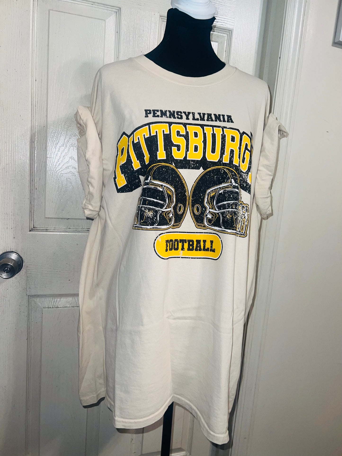 Pittsburgh Steelers Oversized Distressed Tee