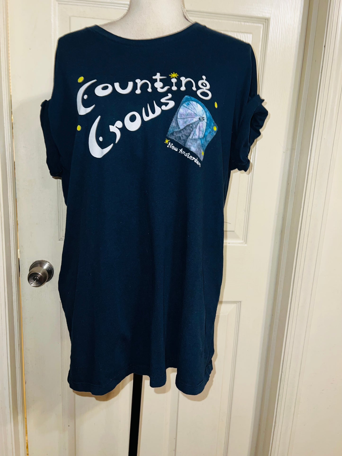 Counting Crows Double Sided Oversized Distressed Tee