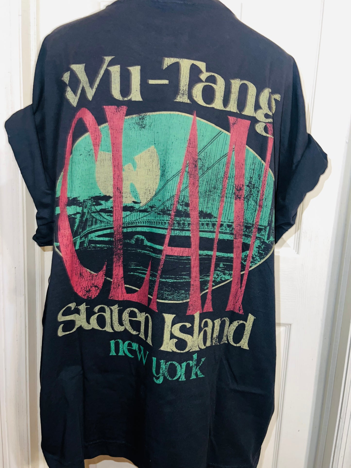 Wu-Tang Clan Double Sided Oversized Distressed Tee