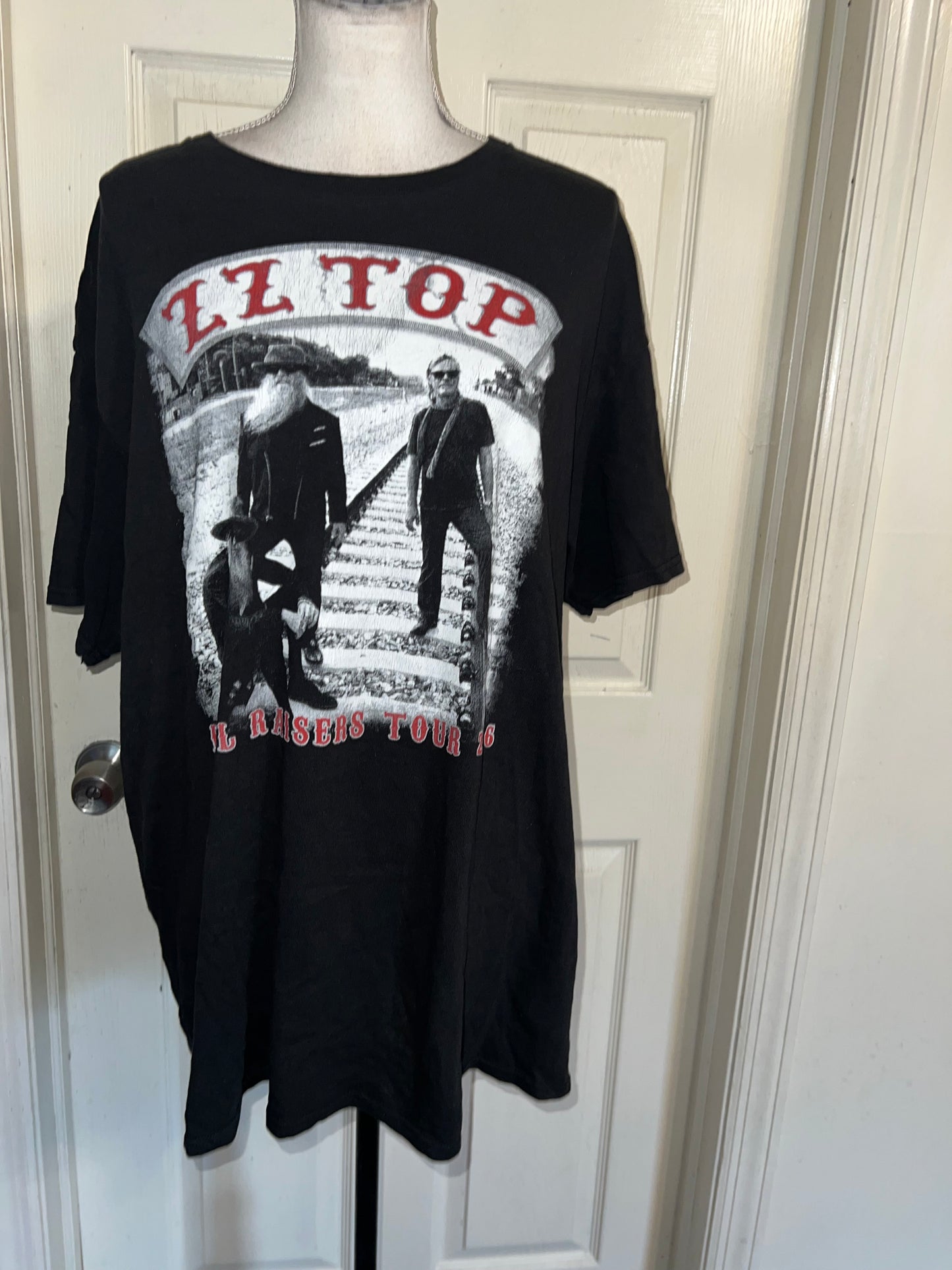 ZZ Top Double Sided Oversized Distressed Tee