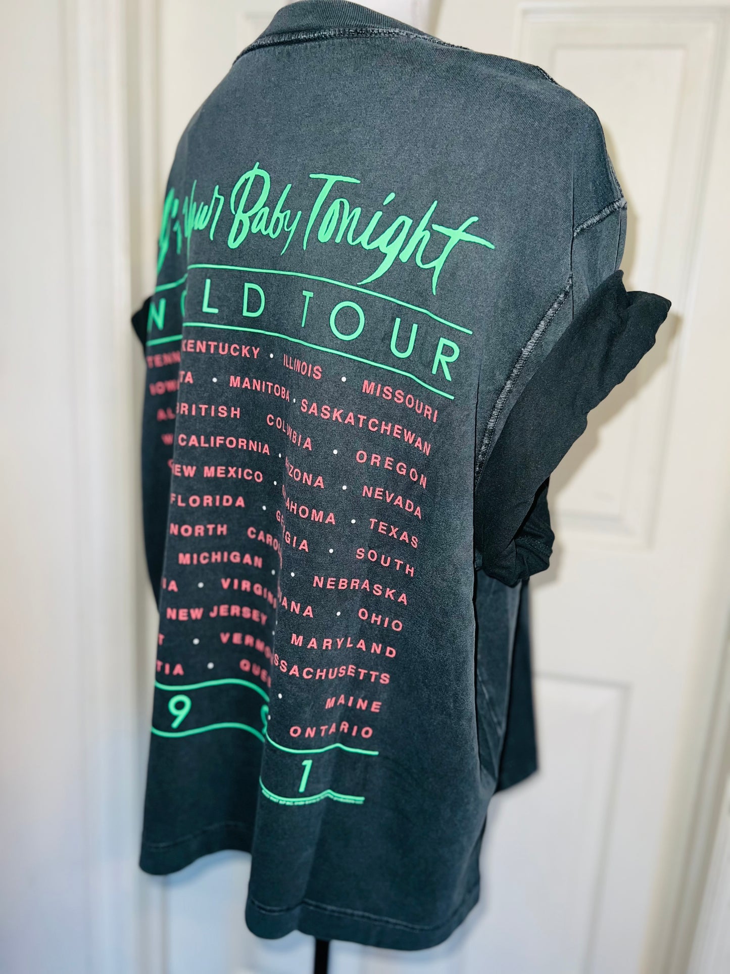 Whitney Houston Double Sided Oversized Distressed Tee