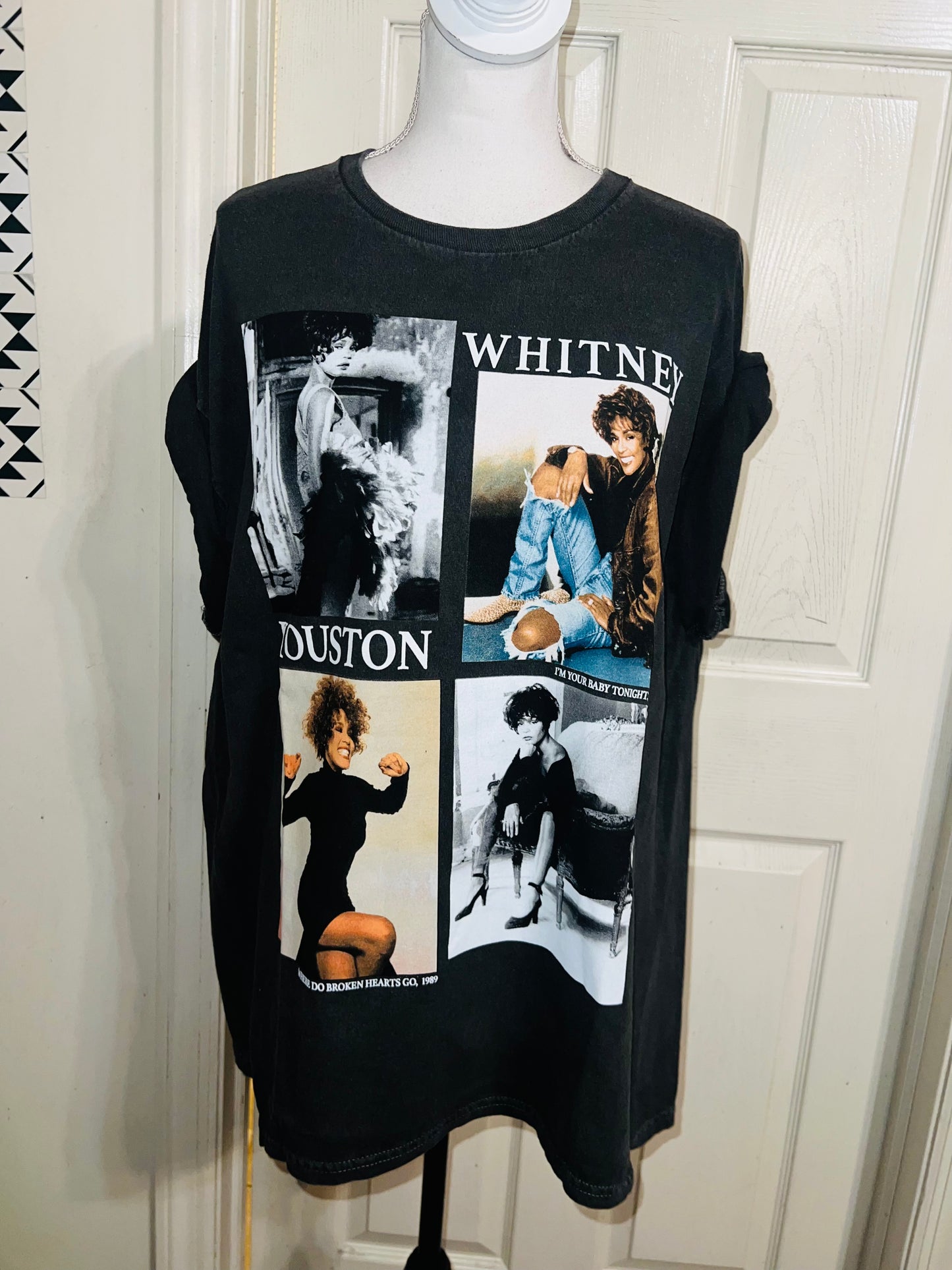 Whitey Houston Oversized Distressed Tee