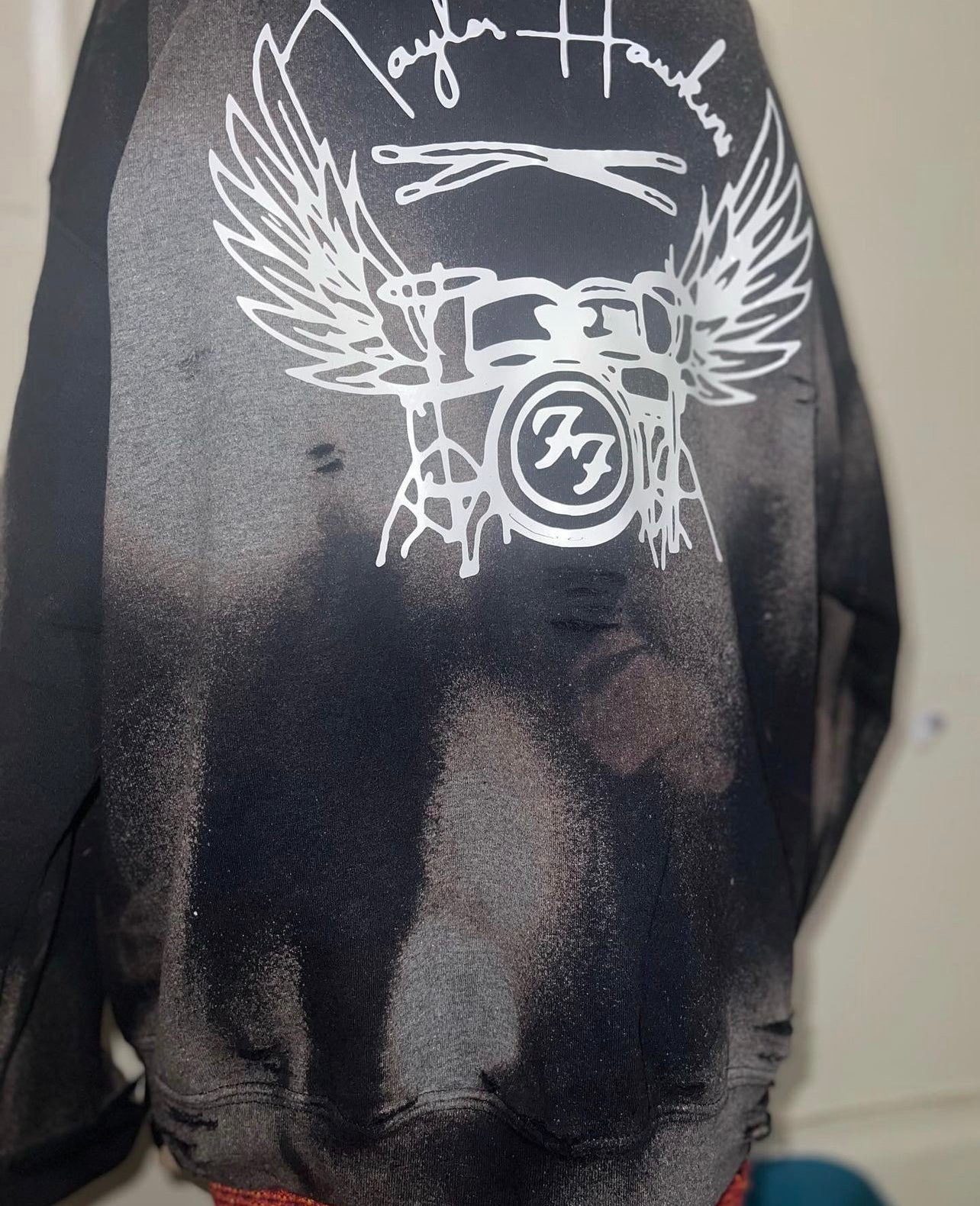 Taylor Hawkins Oversized Distressed Sweatshirt