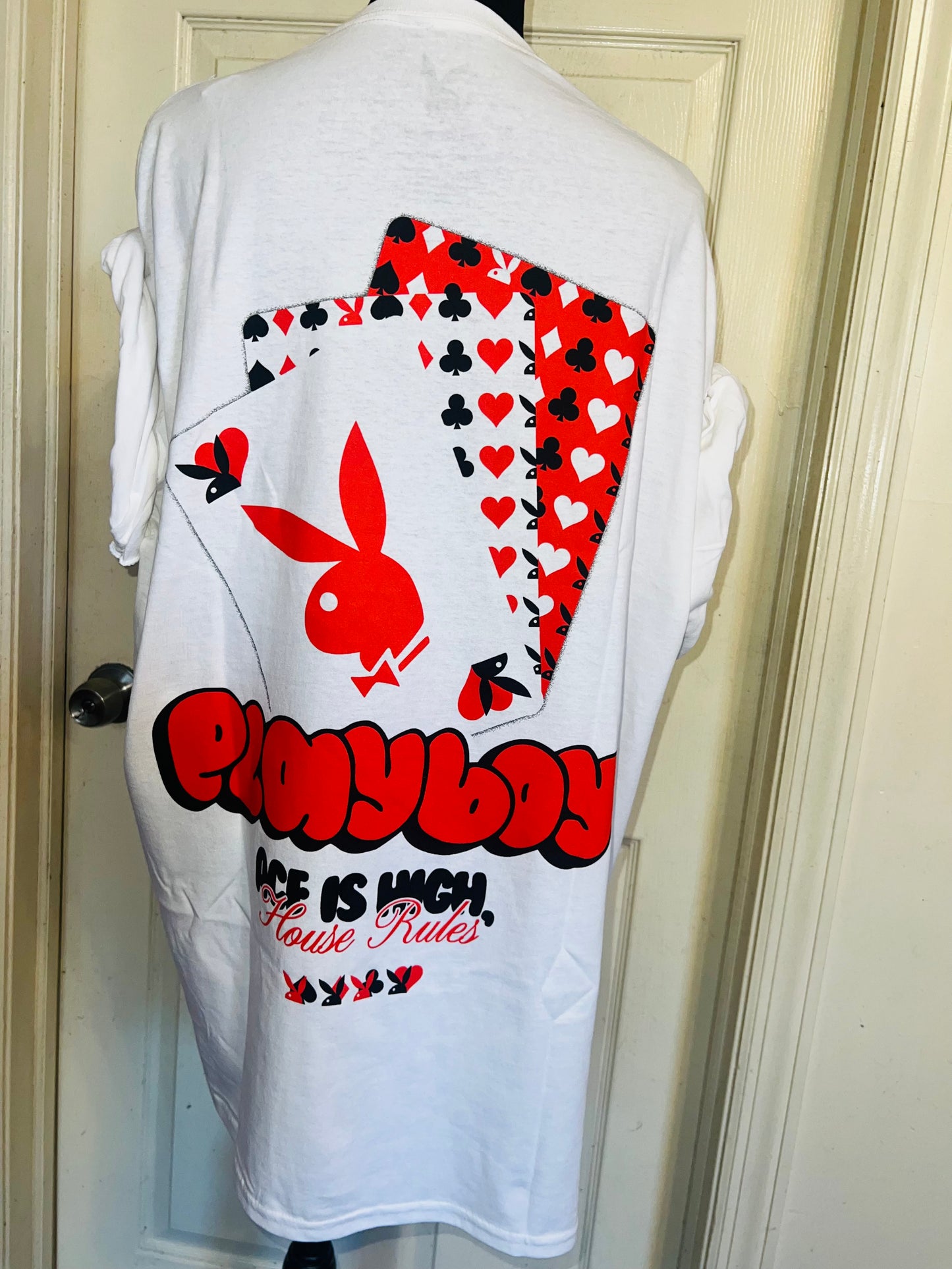 Playboy Double Sided Oversized Distressed Tee
