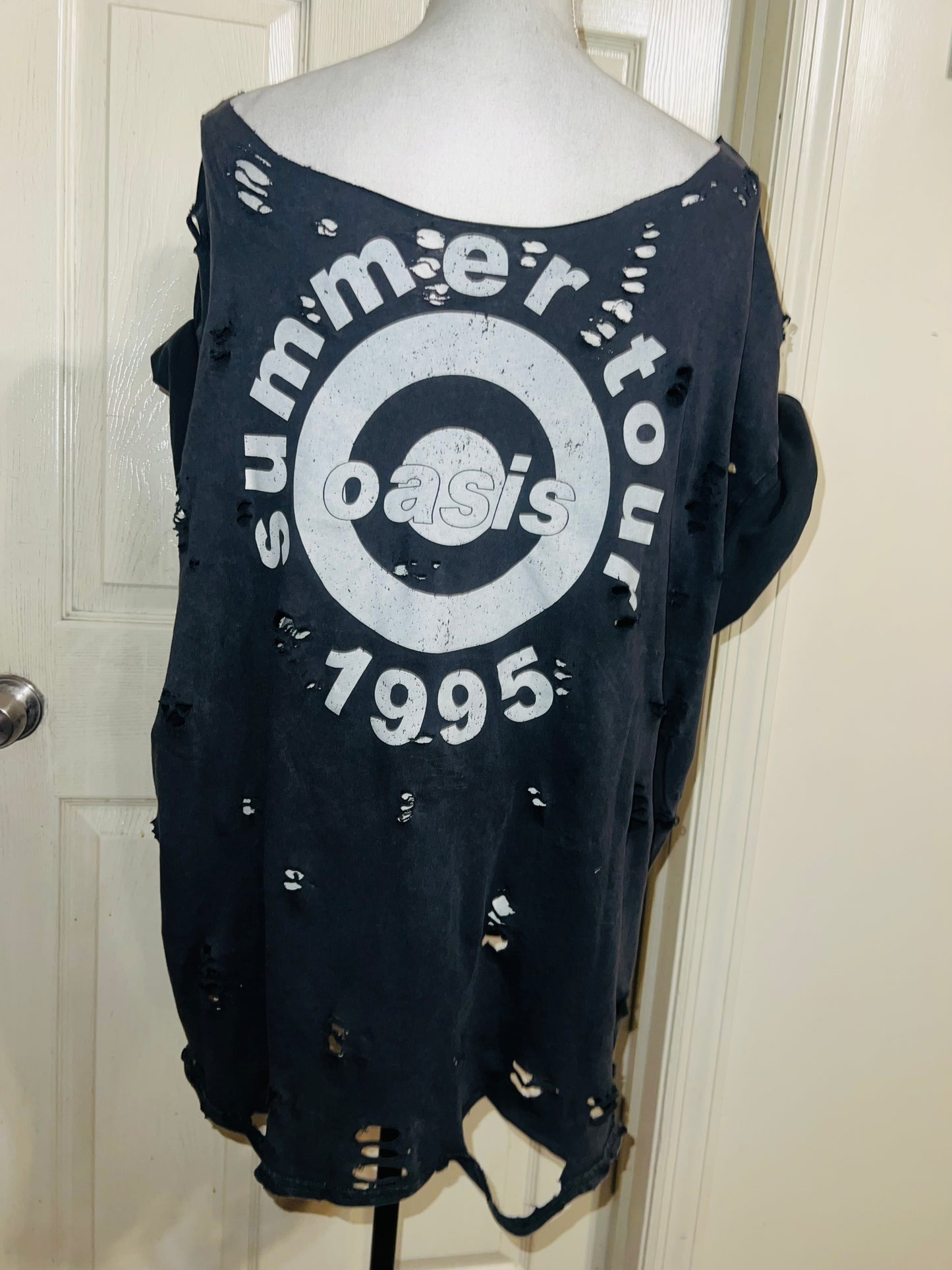 Oasis Double Sided Oversized Distressed Tee