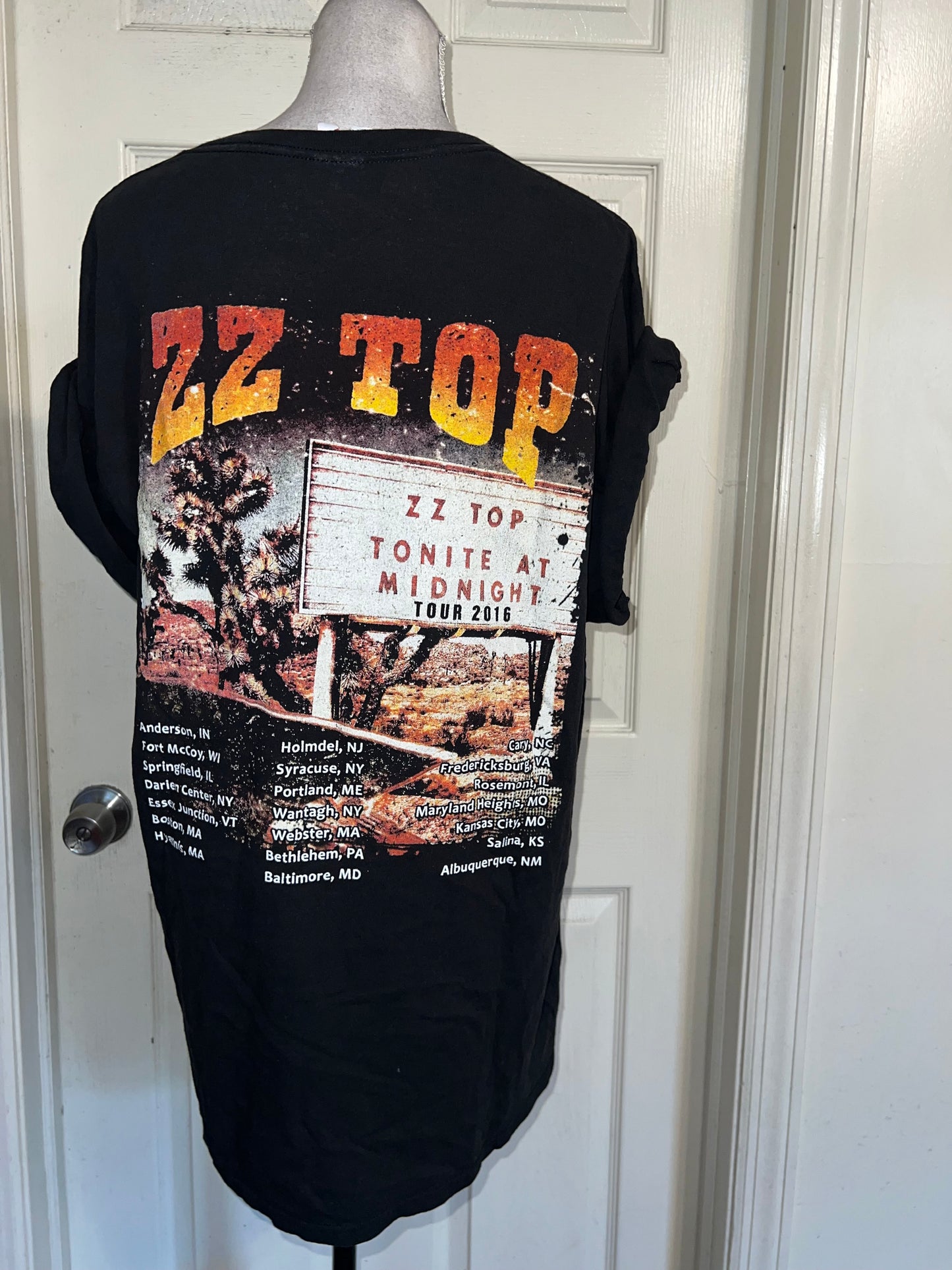 ZZ Top Double Sided Oversized Distressed Tee
