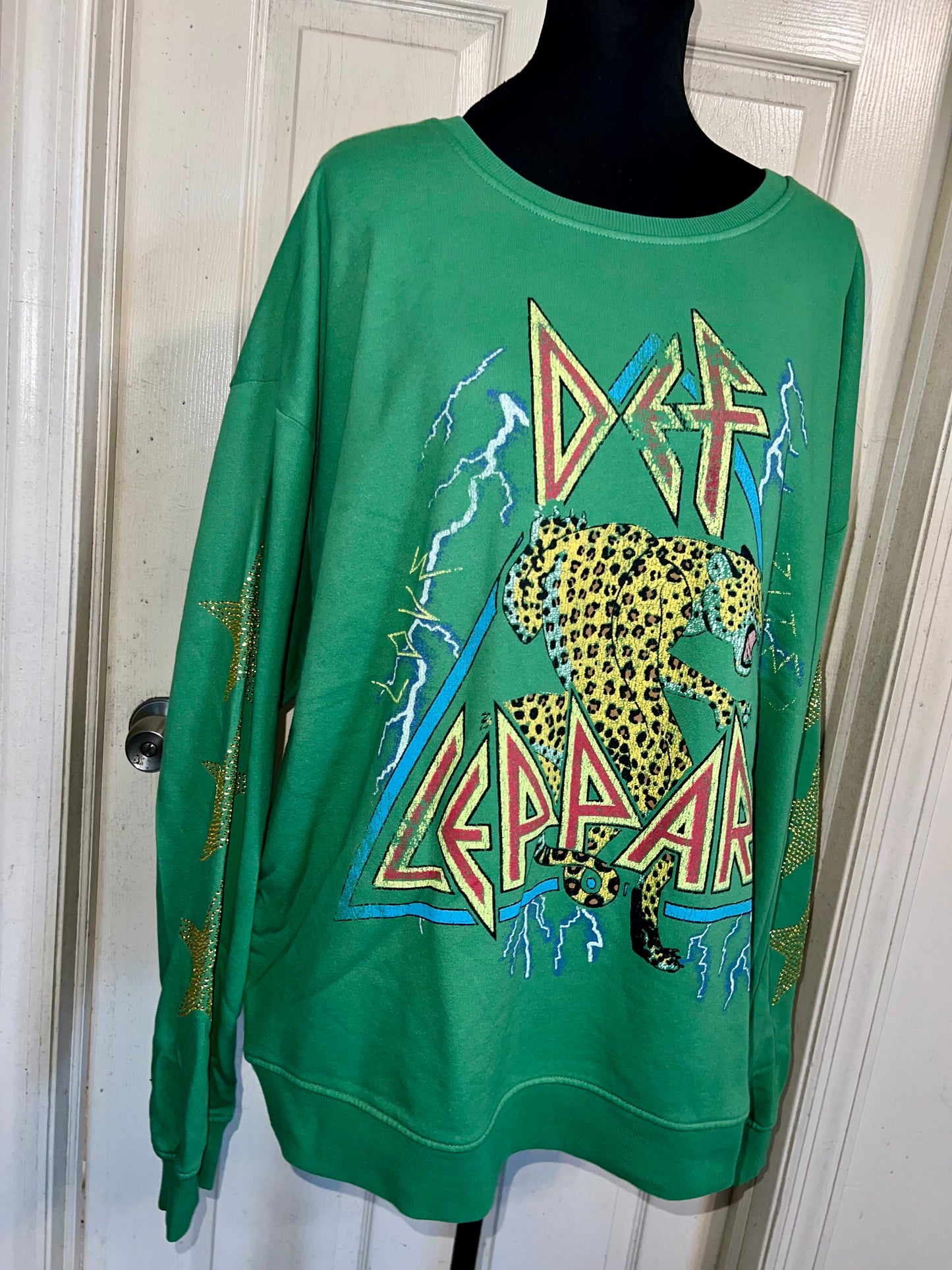 Def Leppard Oversized Distressed Sweatshirt