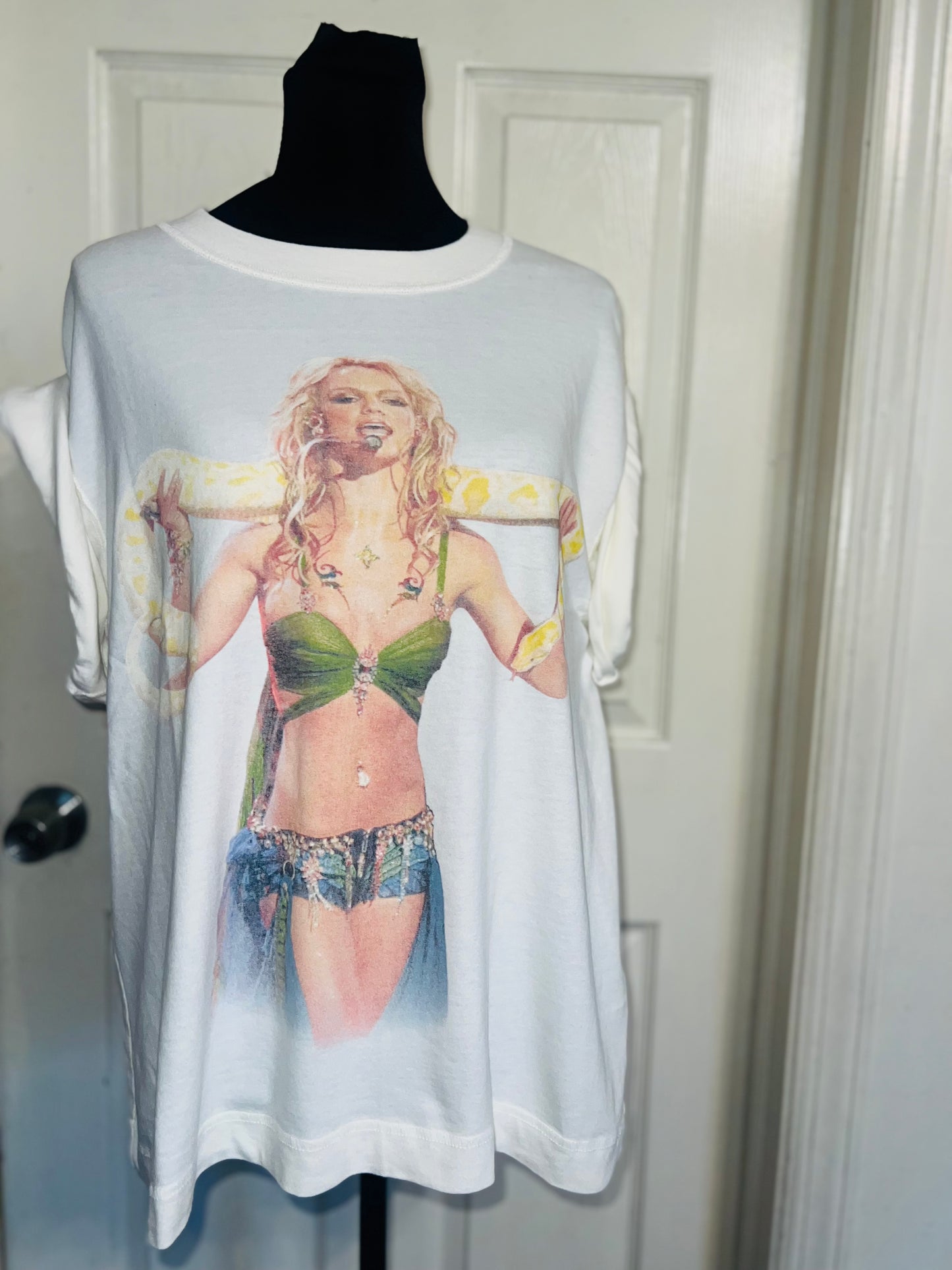 Britney Spears Oversized Distressed Tee