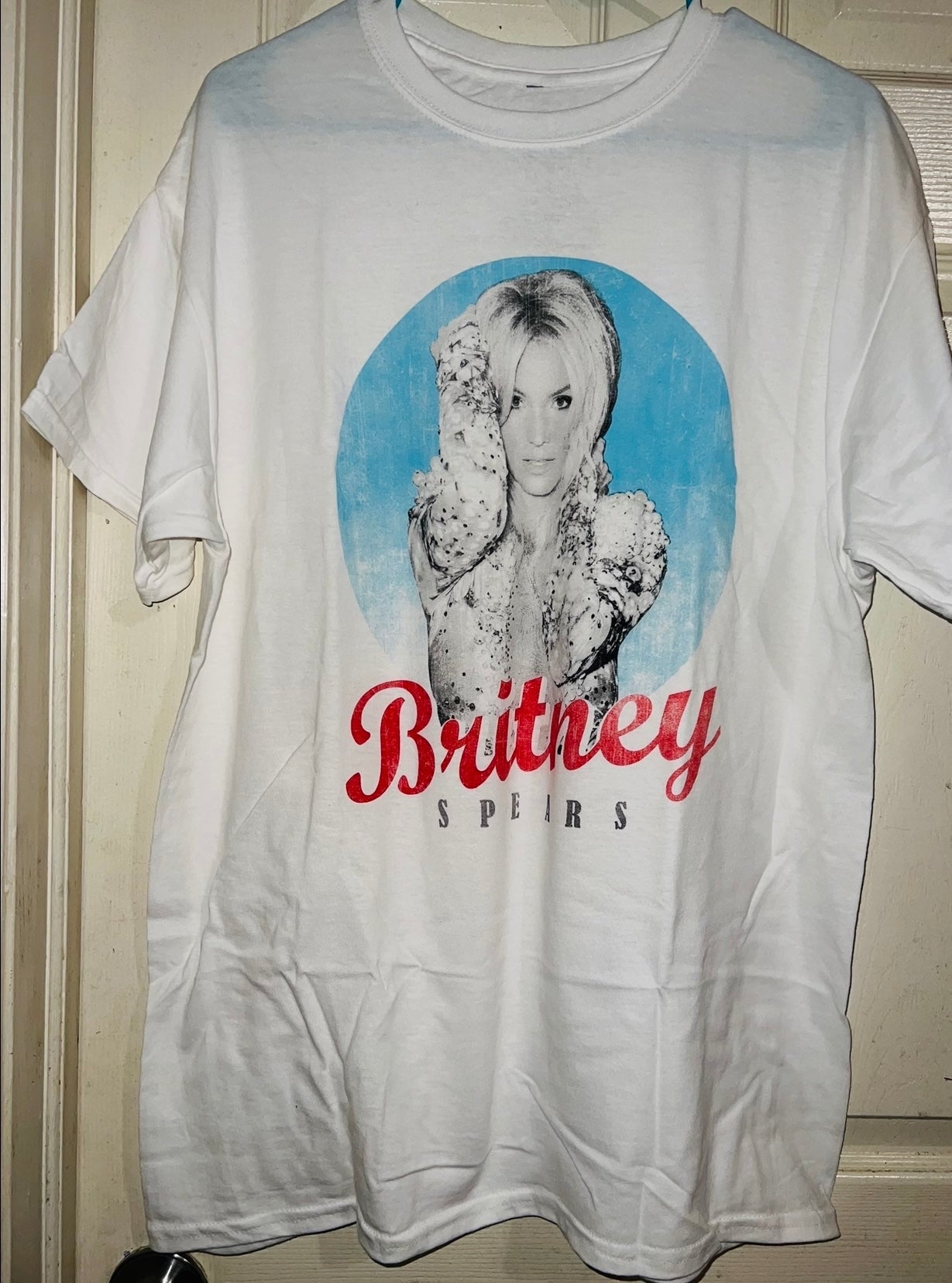 Britney Spears Oversized Distressed Tee