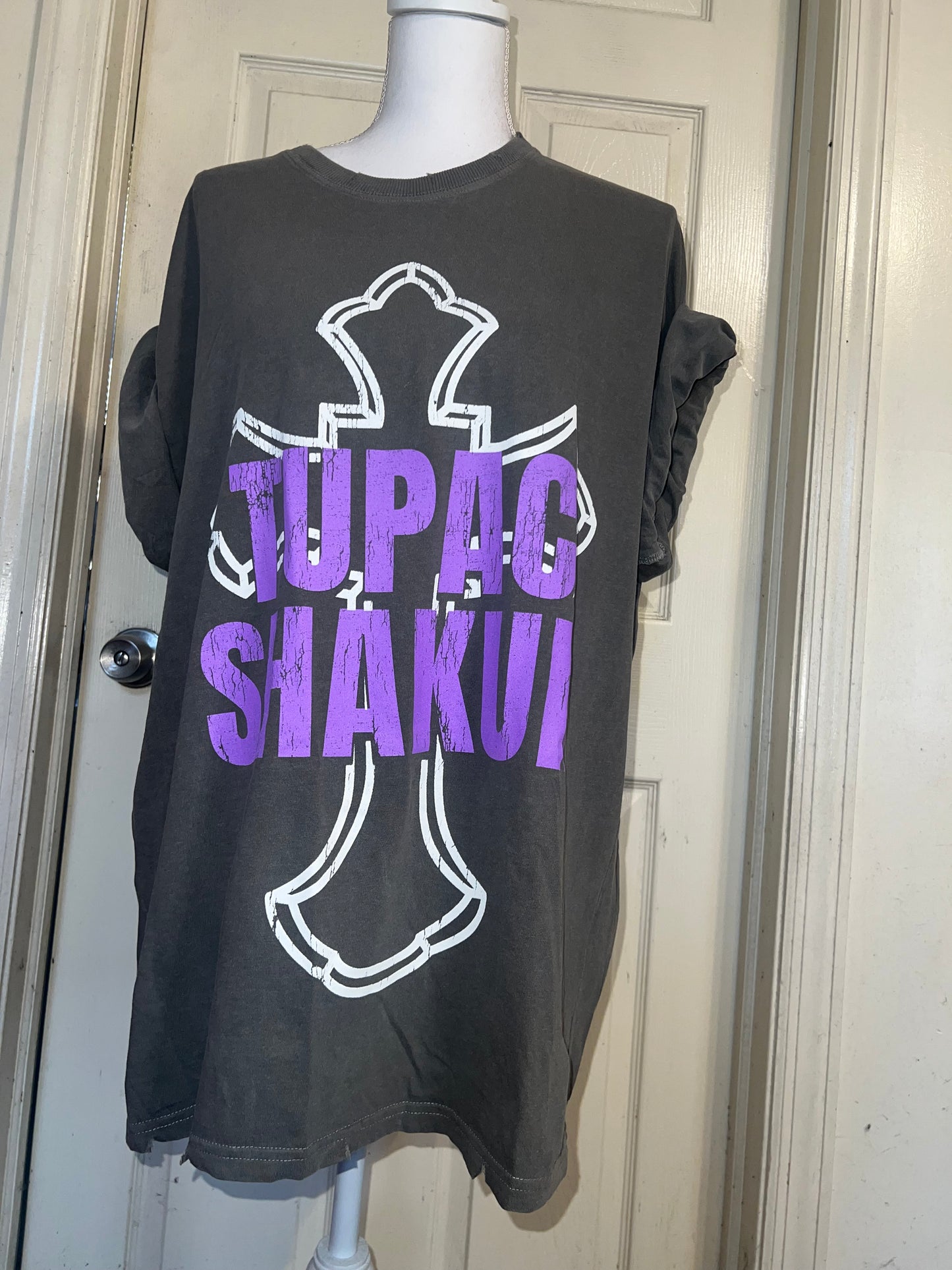 Tupac Shakur Double Sided Oversized Distressed Tee