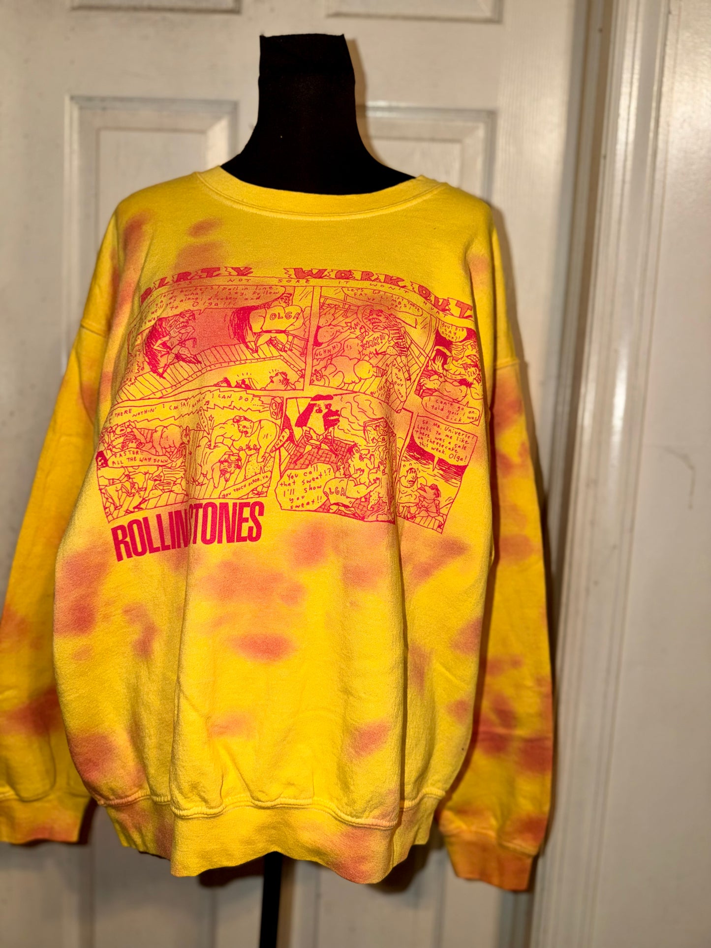 The Rolling Stones Oversized Distressed Sweatshirt