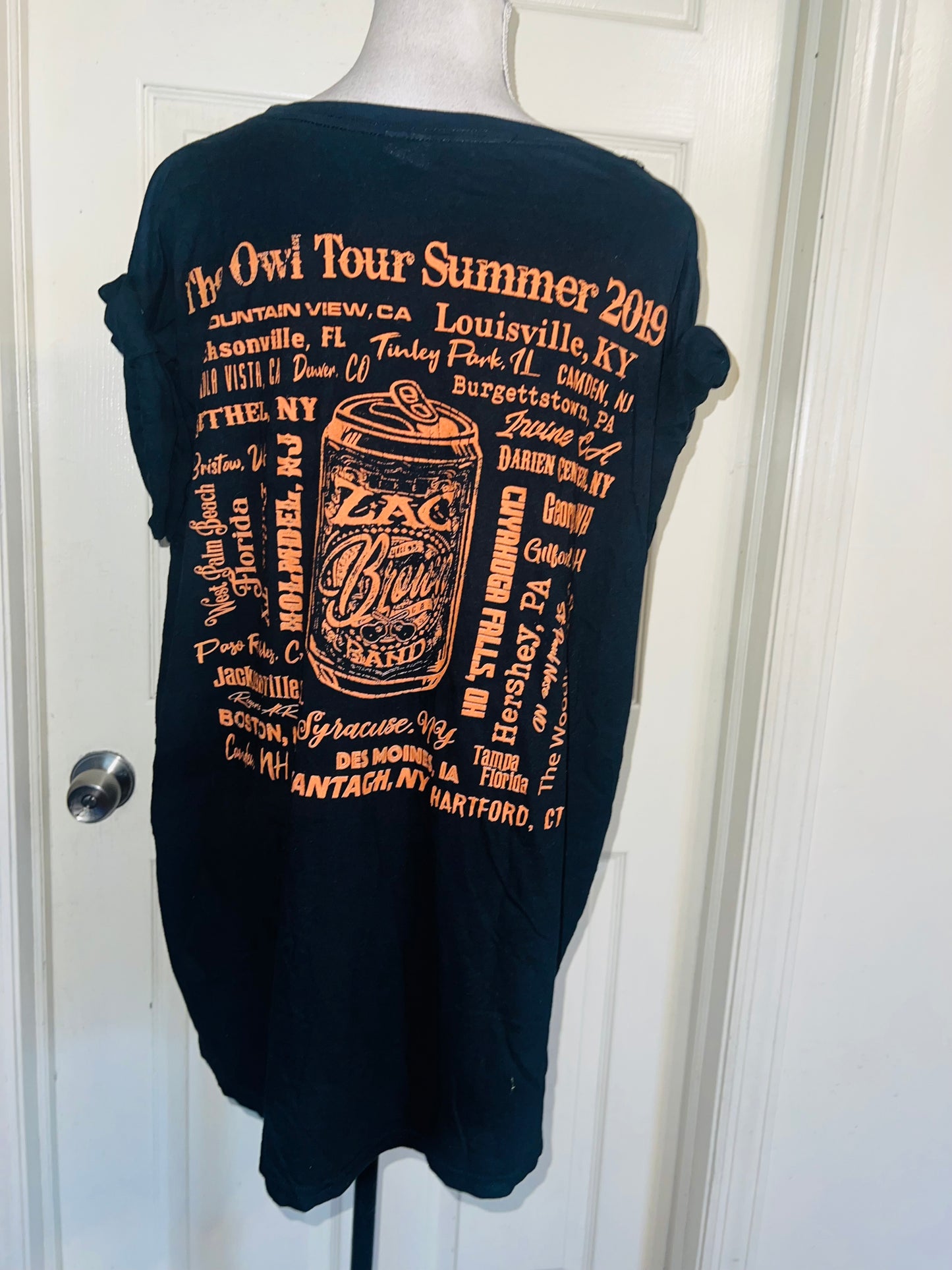 Zac Brown Band Double Sides Oversized Distressed Tee