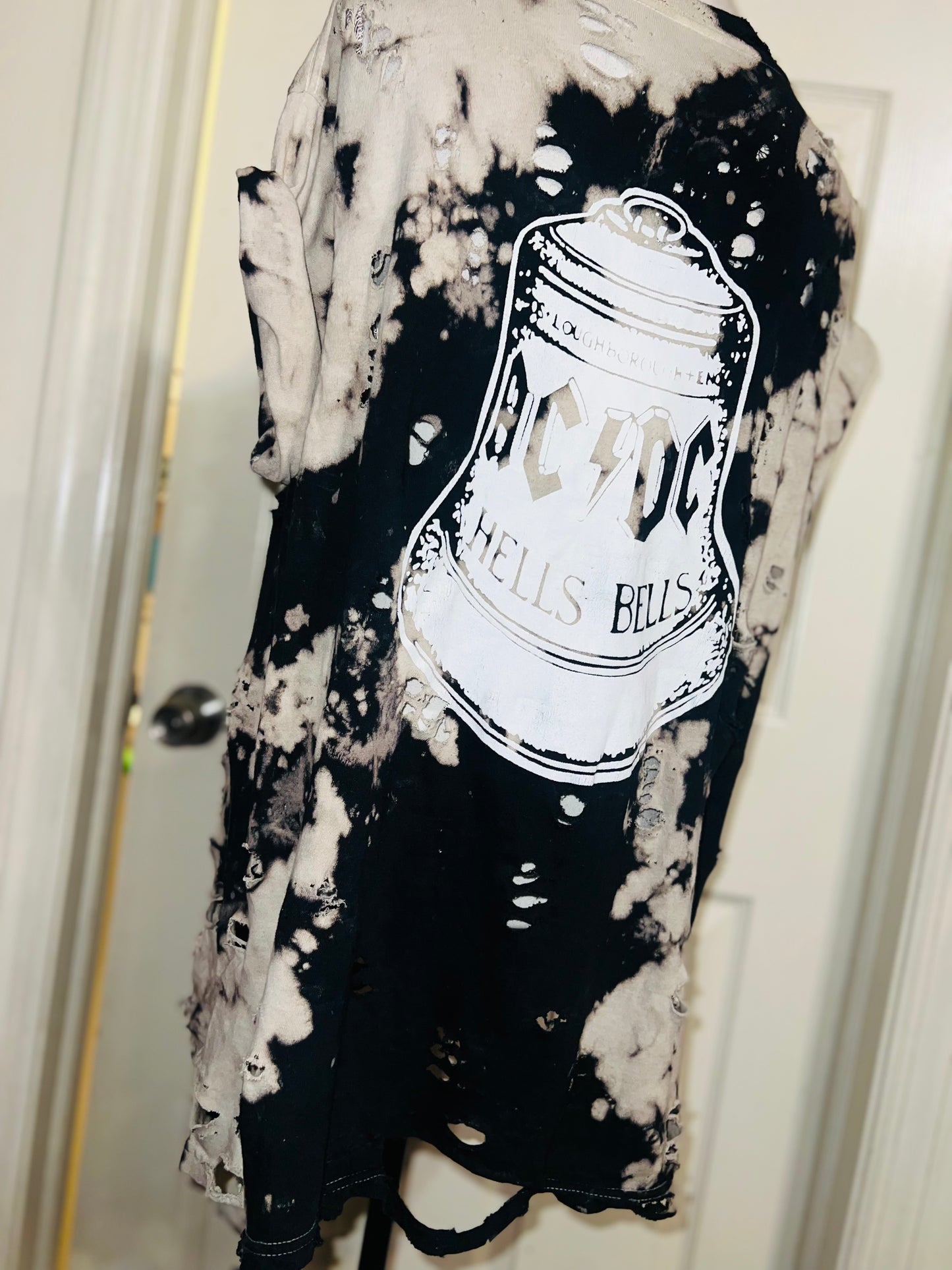AC/DC Double Sided Oversized Distressed Tee