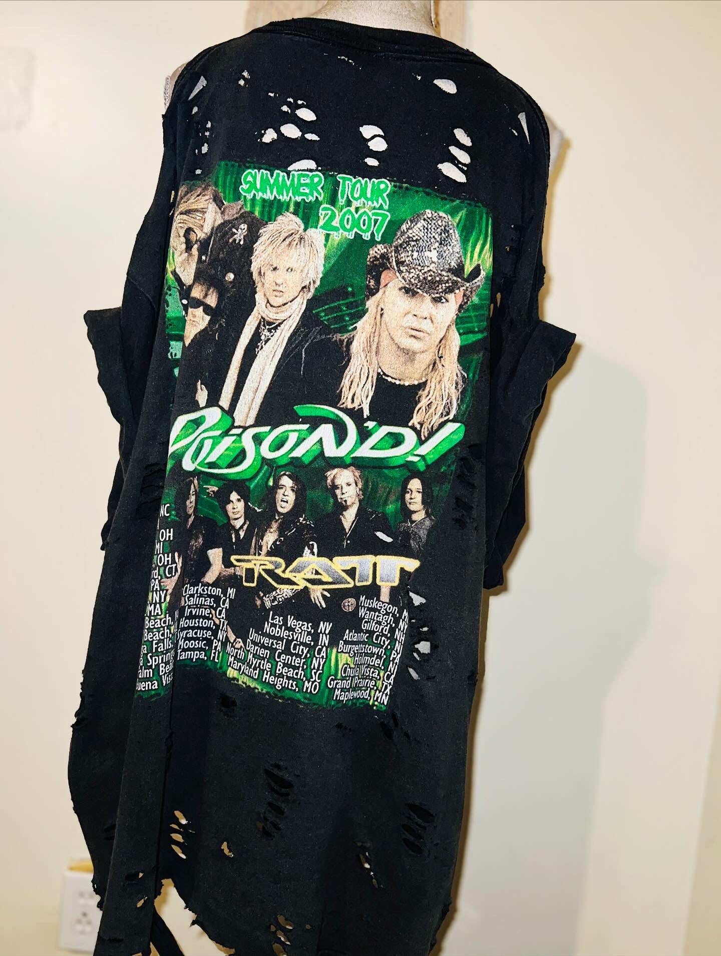 Poison Double Sided Distressed Vintage Tee