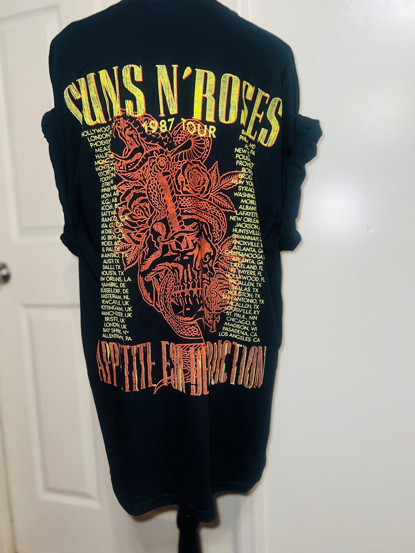 Guns N’ Roses Double Sided Oversized Distressed Tee