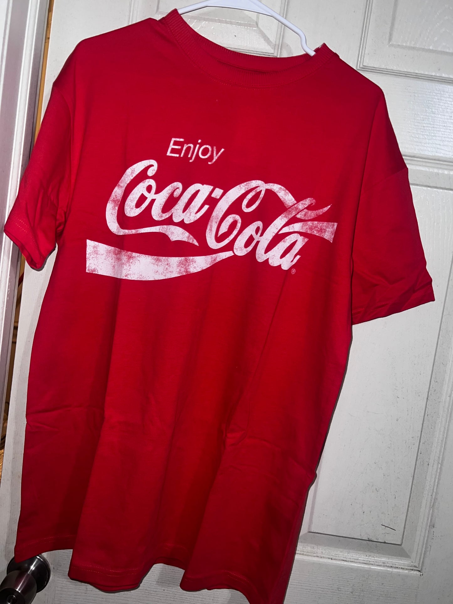 Enjoy Coca-Cola Oversized Distressed Tee