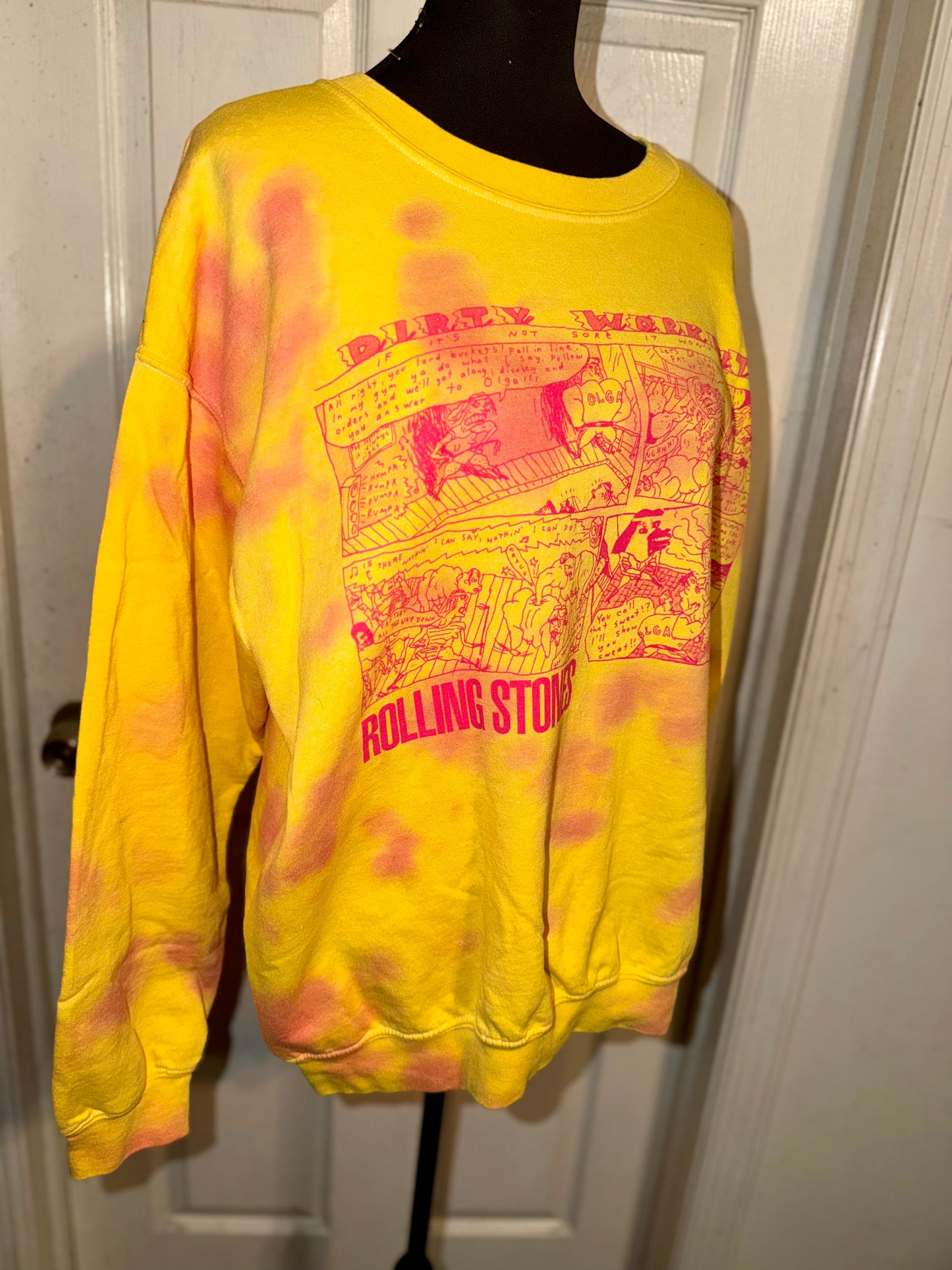 The Rolling Stones Oversized Distressed Sweatshirt